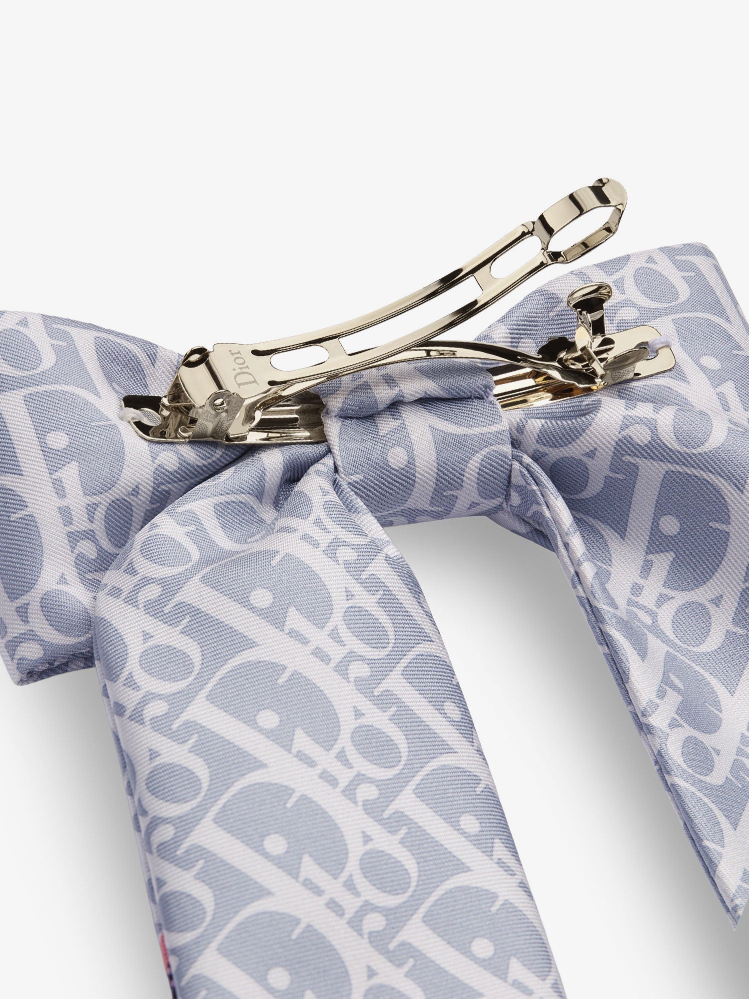 Dior Dior Twist Infini Tartan Print Silk Hair Clip