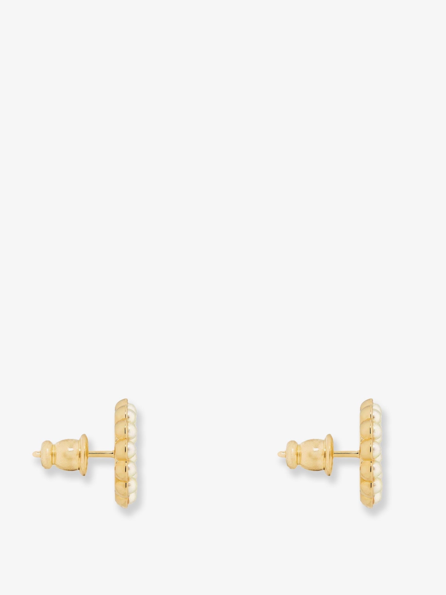 Dior Metal Petit Cd Circle Earrings With Gold Finishes
