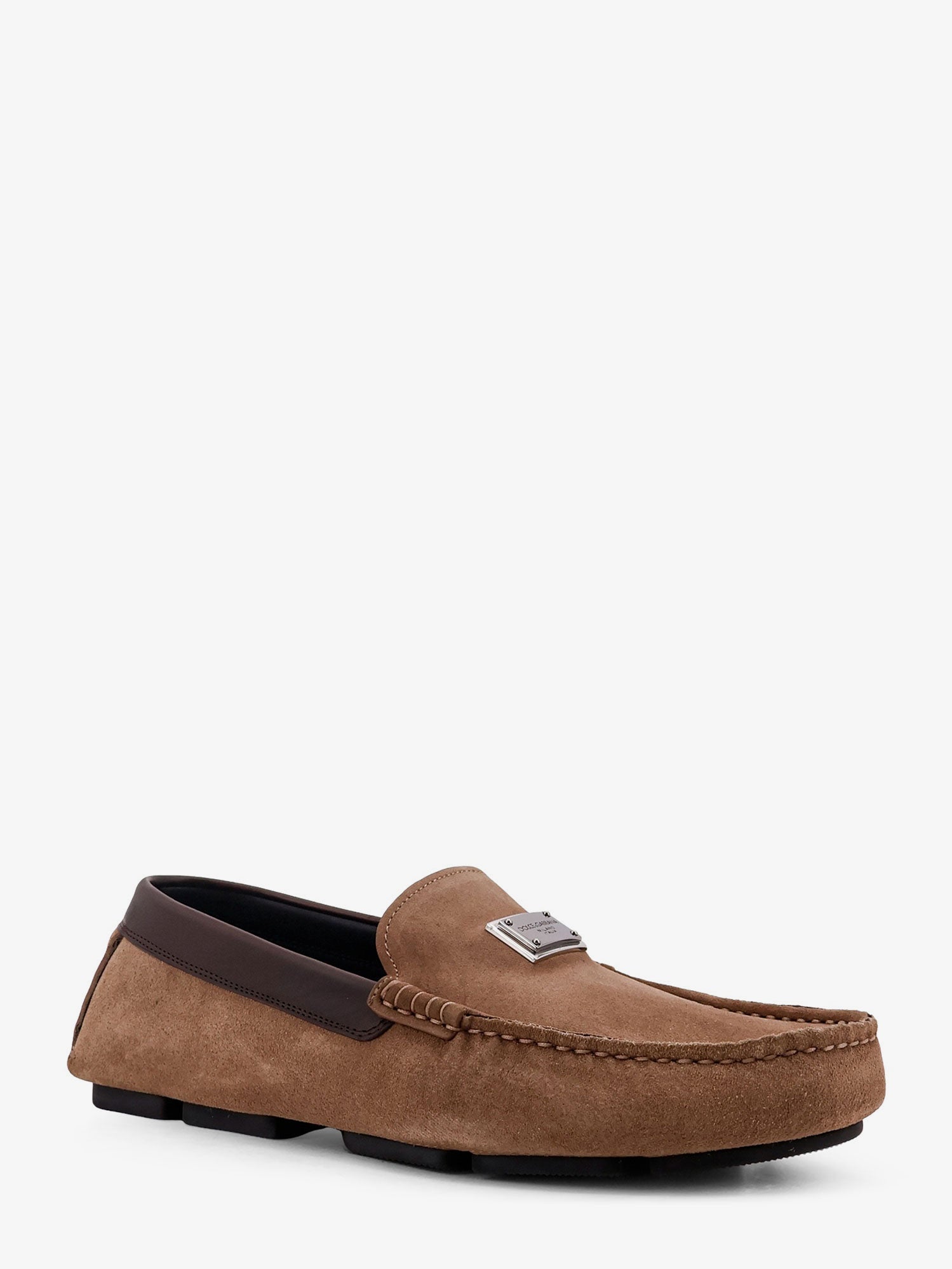 Dolce & Gabbana Suede Loafer With Leather Inserts