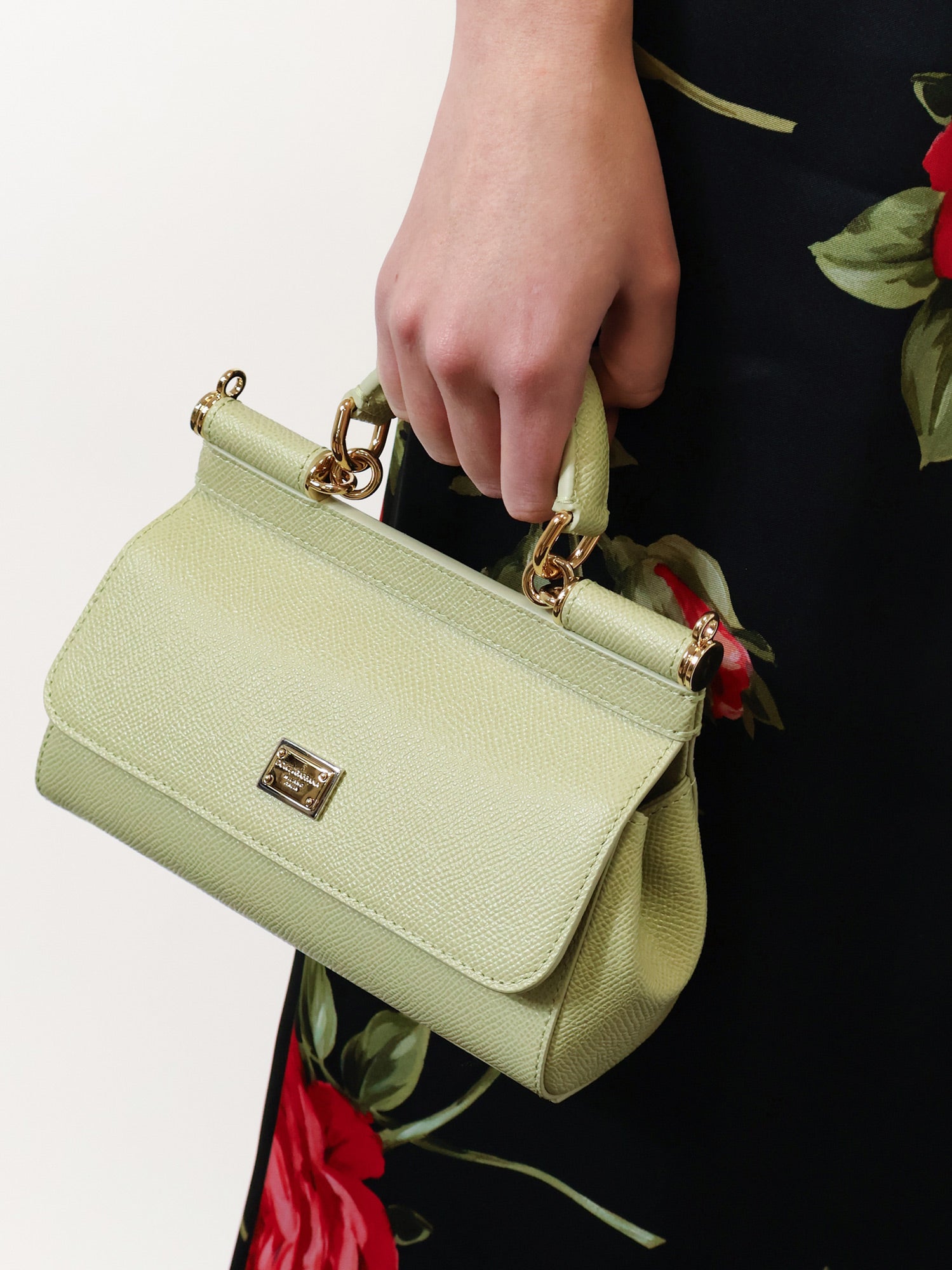 Dolce & Gabbana Sicily Small Leather Shoulder Bag With Metal Logo Patch