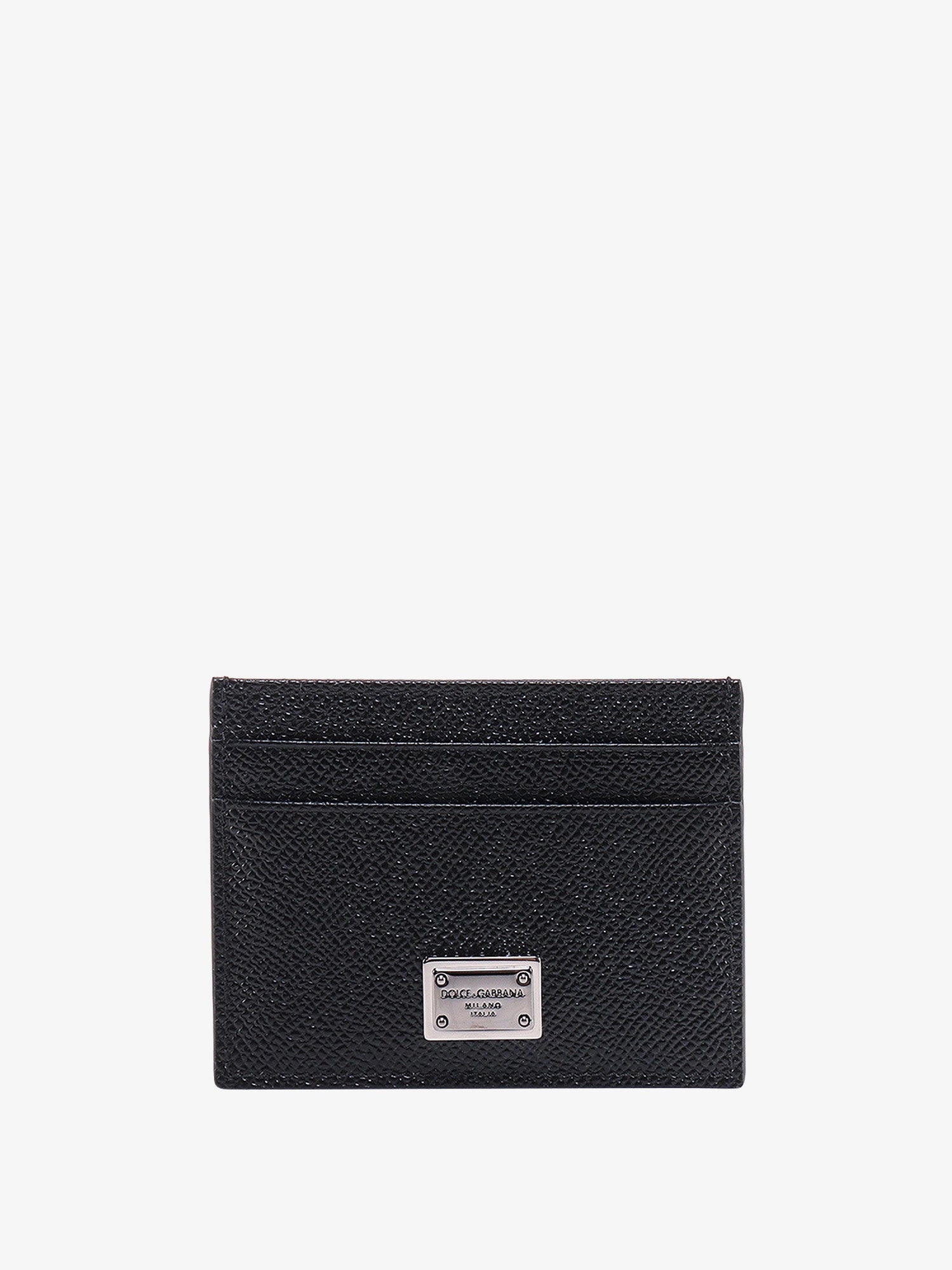 Dolce & Gabbana Leather Card Holder With Metal Logo Tag