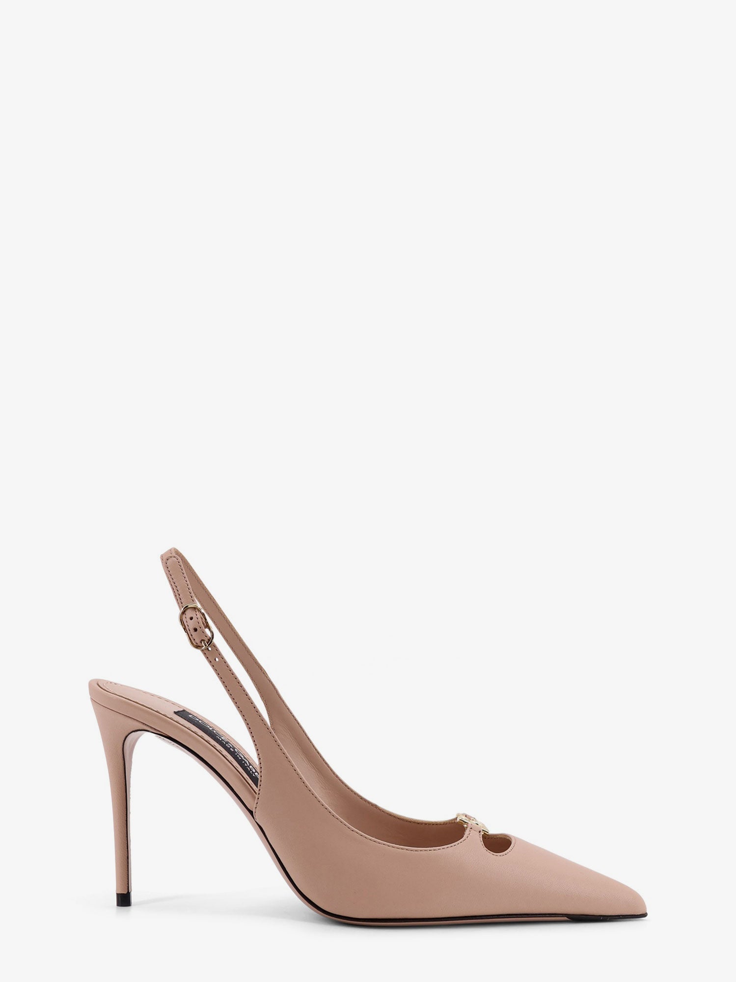 Dolce & Gabbana Leather Pumps With Metal Dg Logo