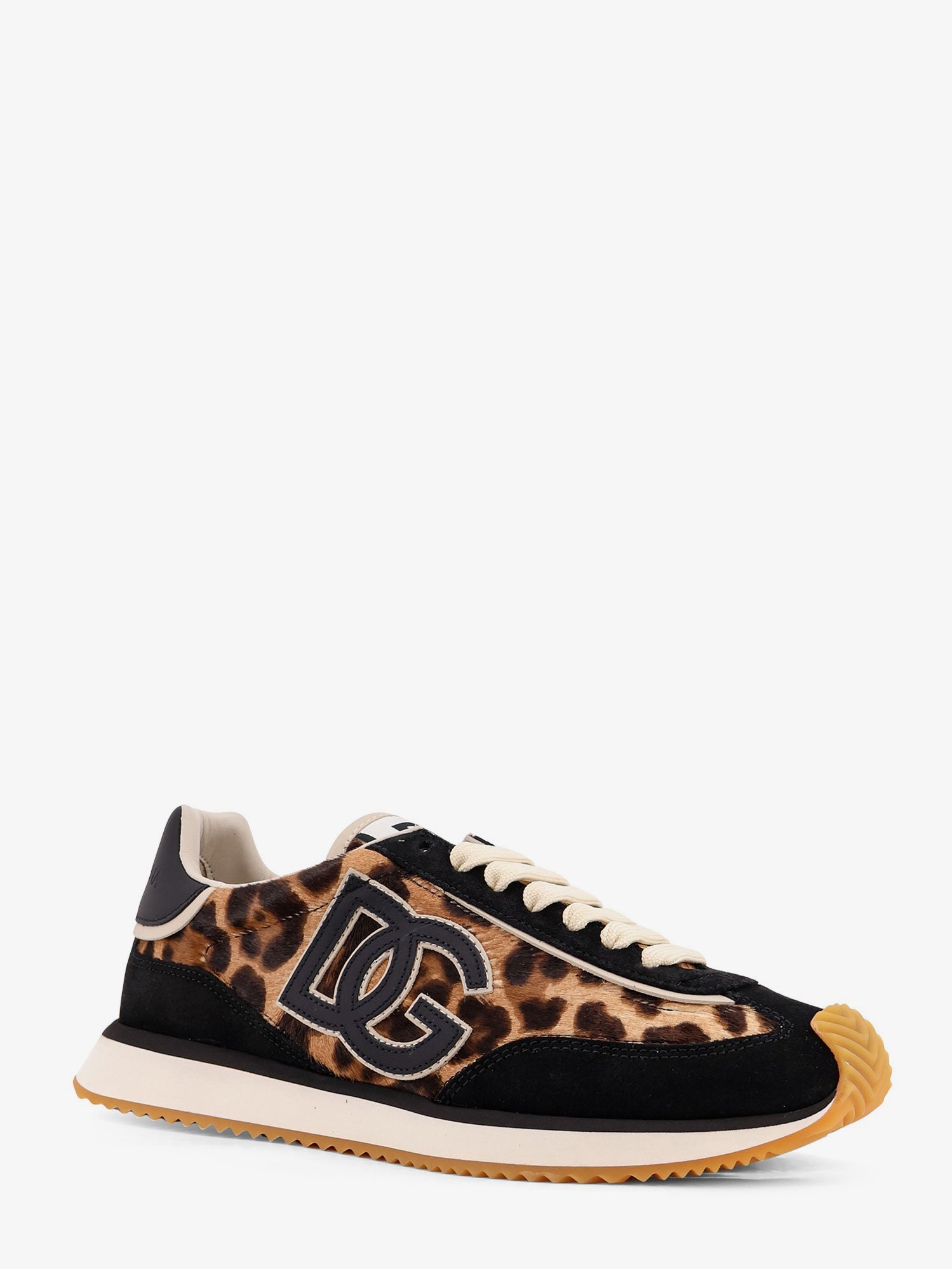 Dolce & Gabbana Suede Sneakers With Animal Print