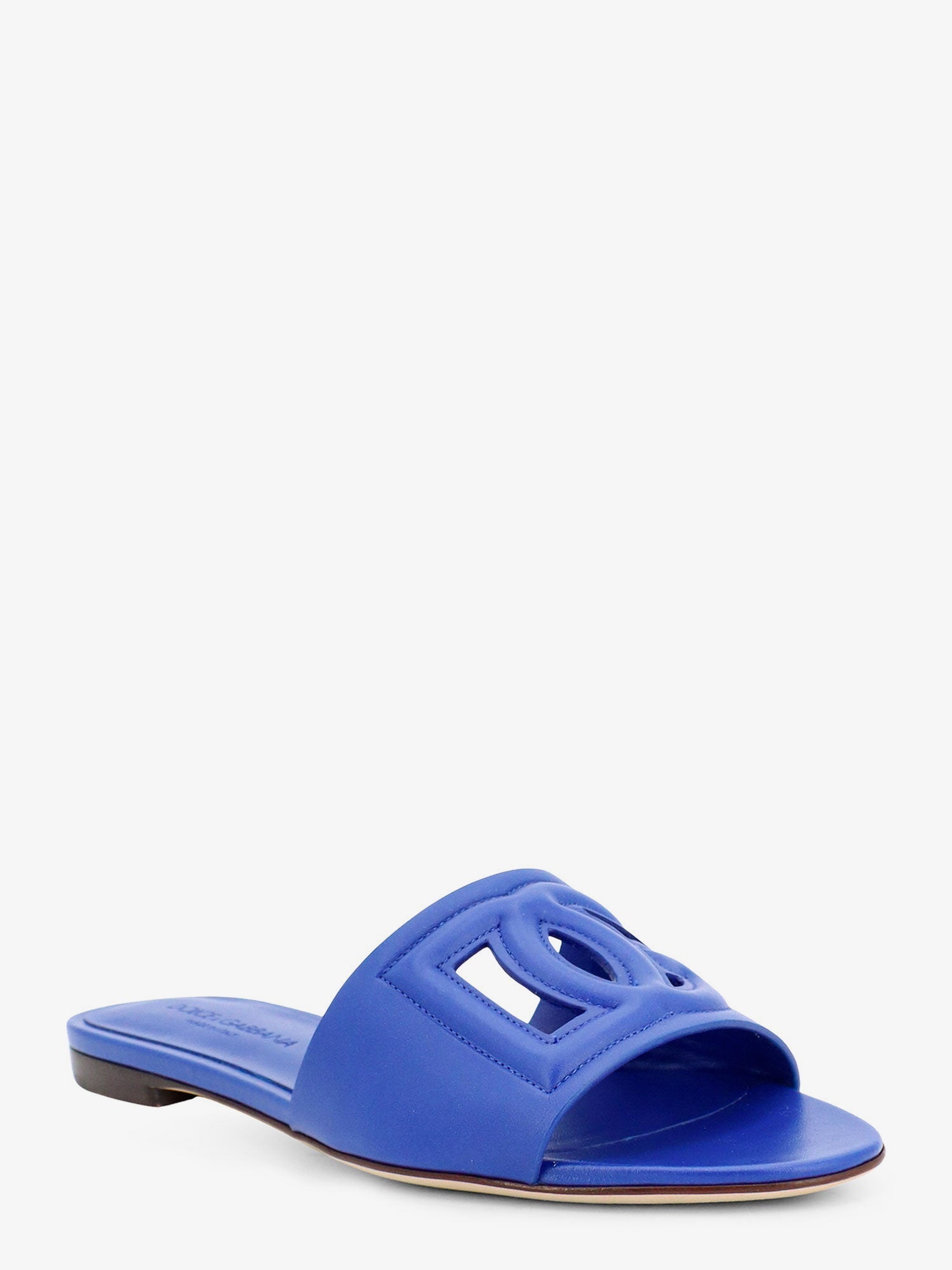 Dolce & Gabbana Leather Sandals With Dg Millennials Logo