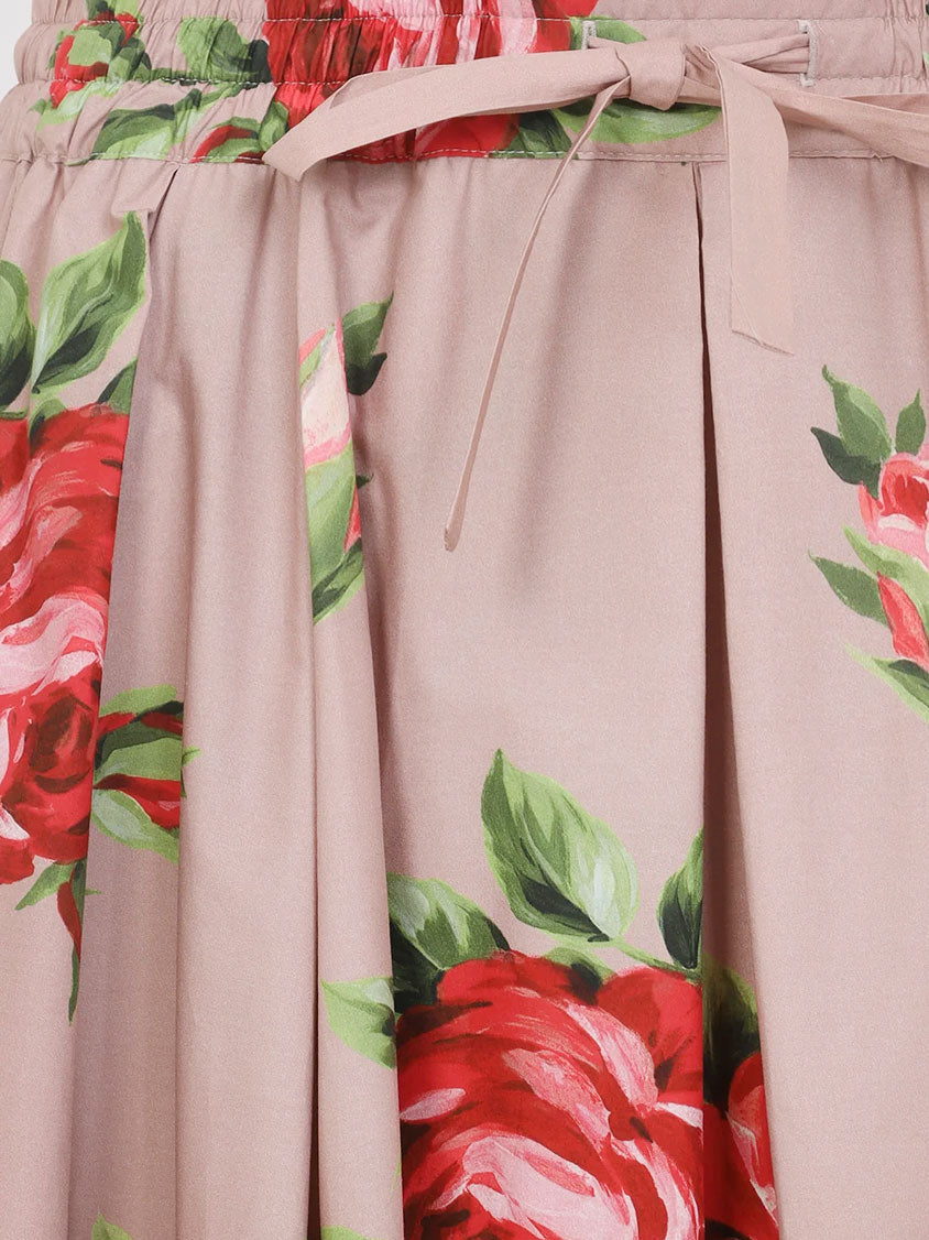 Dolce & Gabbana Cotton Skirt With Iconic Print