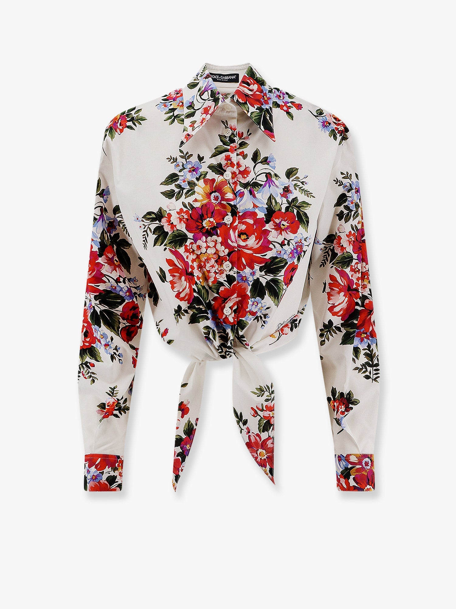 Dolce & Gabbana Cotton Shirt With Multicolor Print