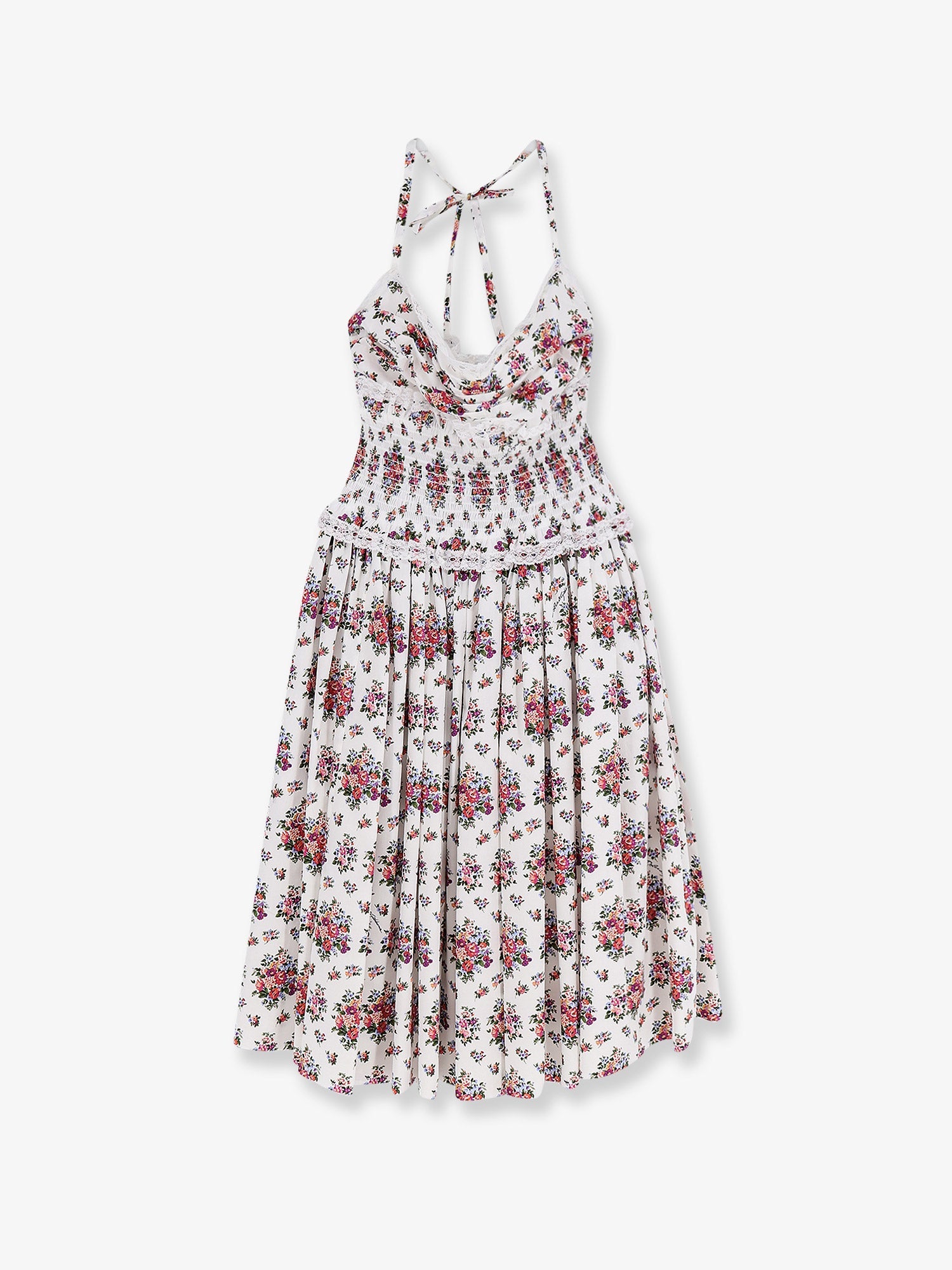Dolce & Gabbana Poplin Dress With Mazzolini Di Fiori Print