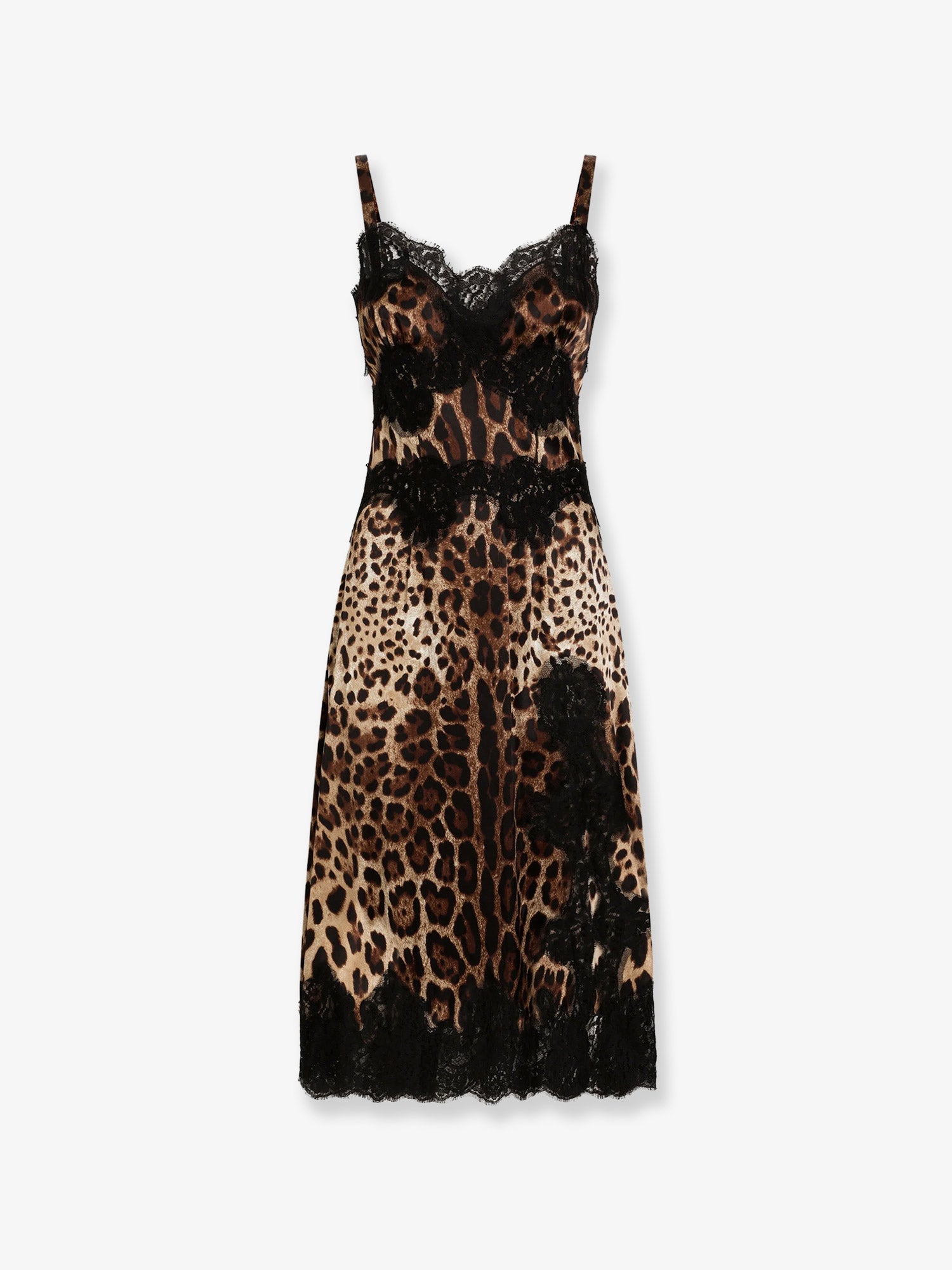 Dolce & Gabbana Satin Midi Lingerie Midi Dress