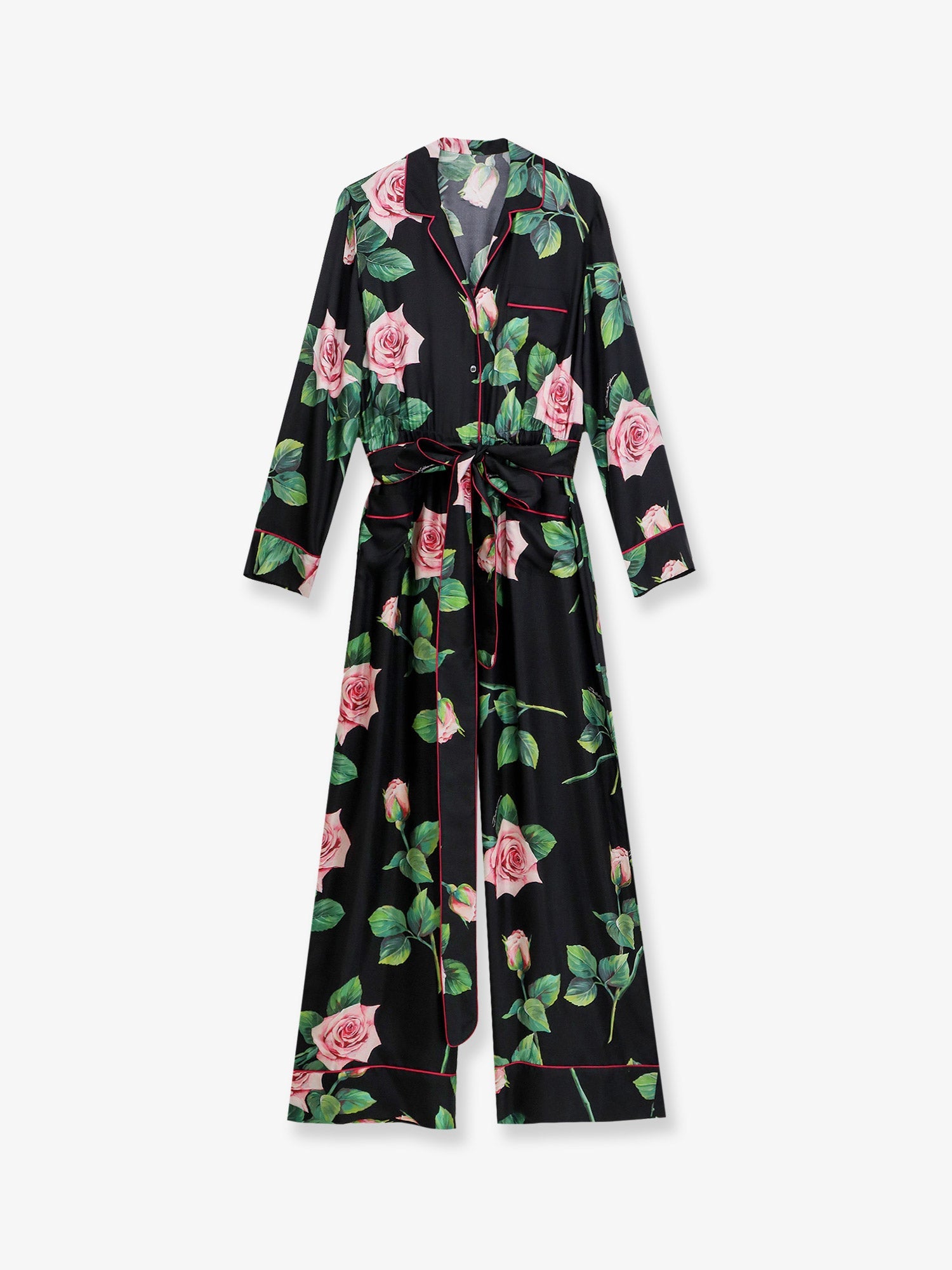 Dolce & Gabbana Silk Jumpsuit With Iconic Print