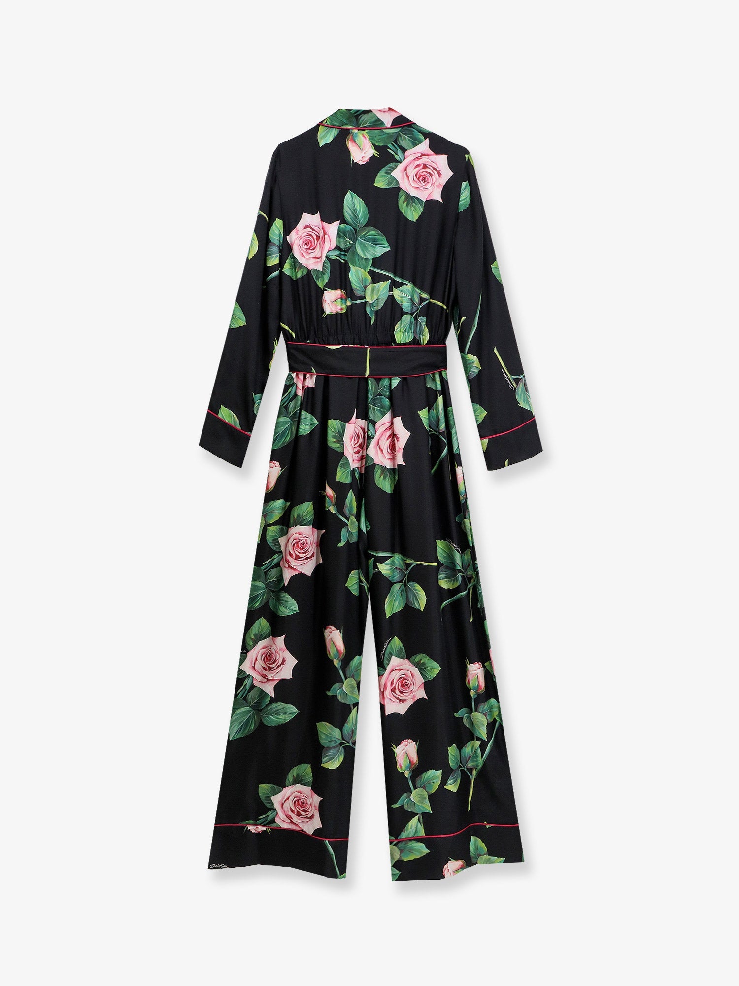 Dolce & Gabbana Silk Jumpsuit With Iconic Print
