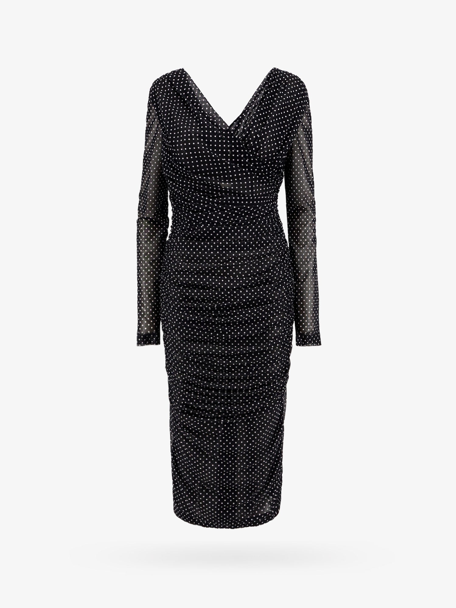 Dolce & Gabbana Polka-dots Dress With Drapery