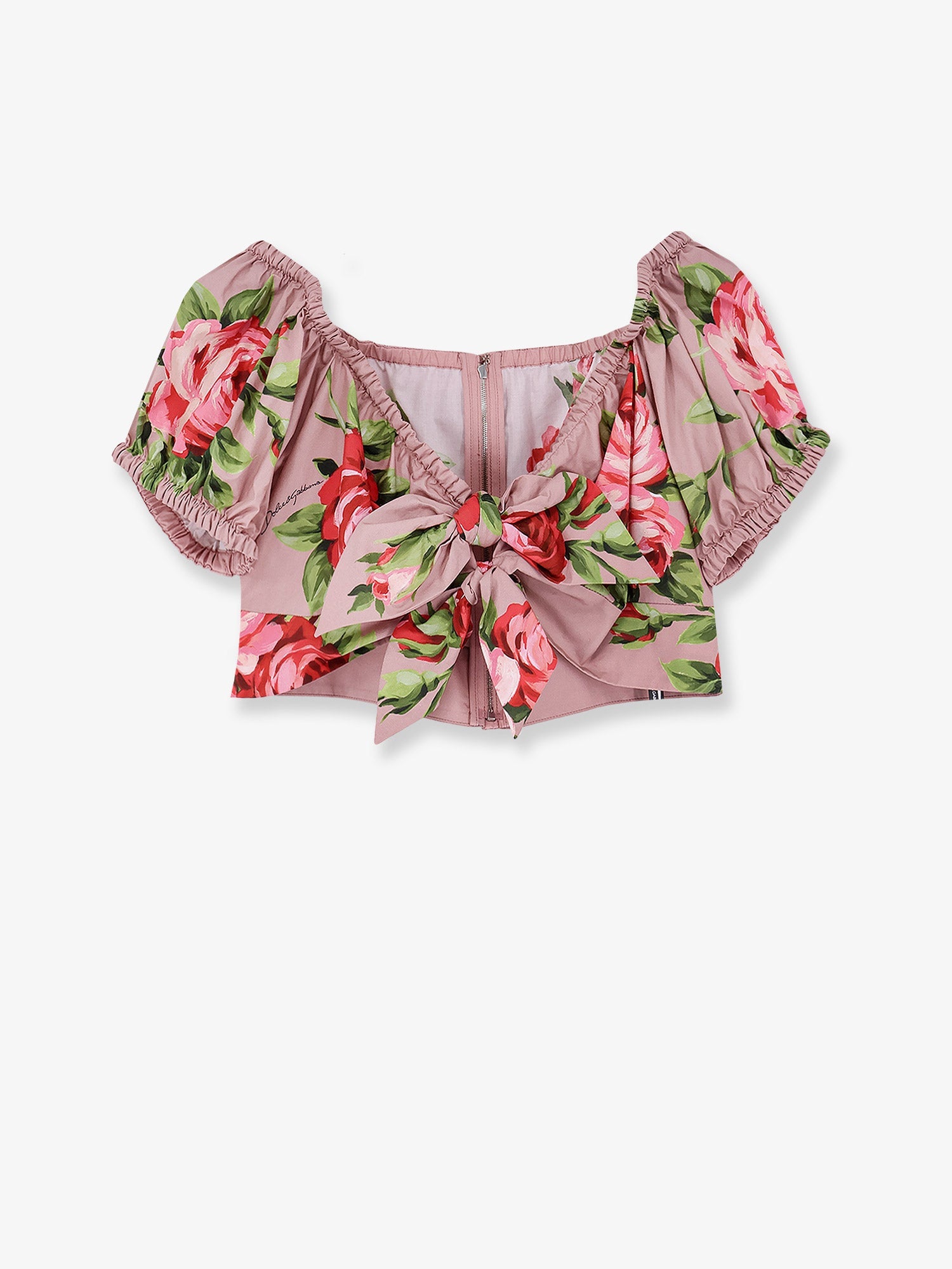 Dolce & Gabbana Cotton Top With Iconic Print