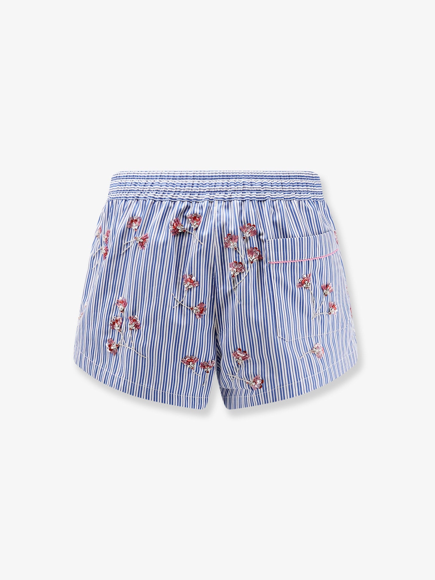 Dolce & Gabbana Cotton Shorts With Cristal Flower Print