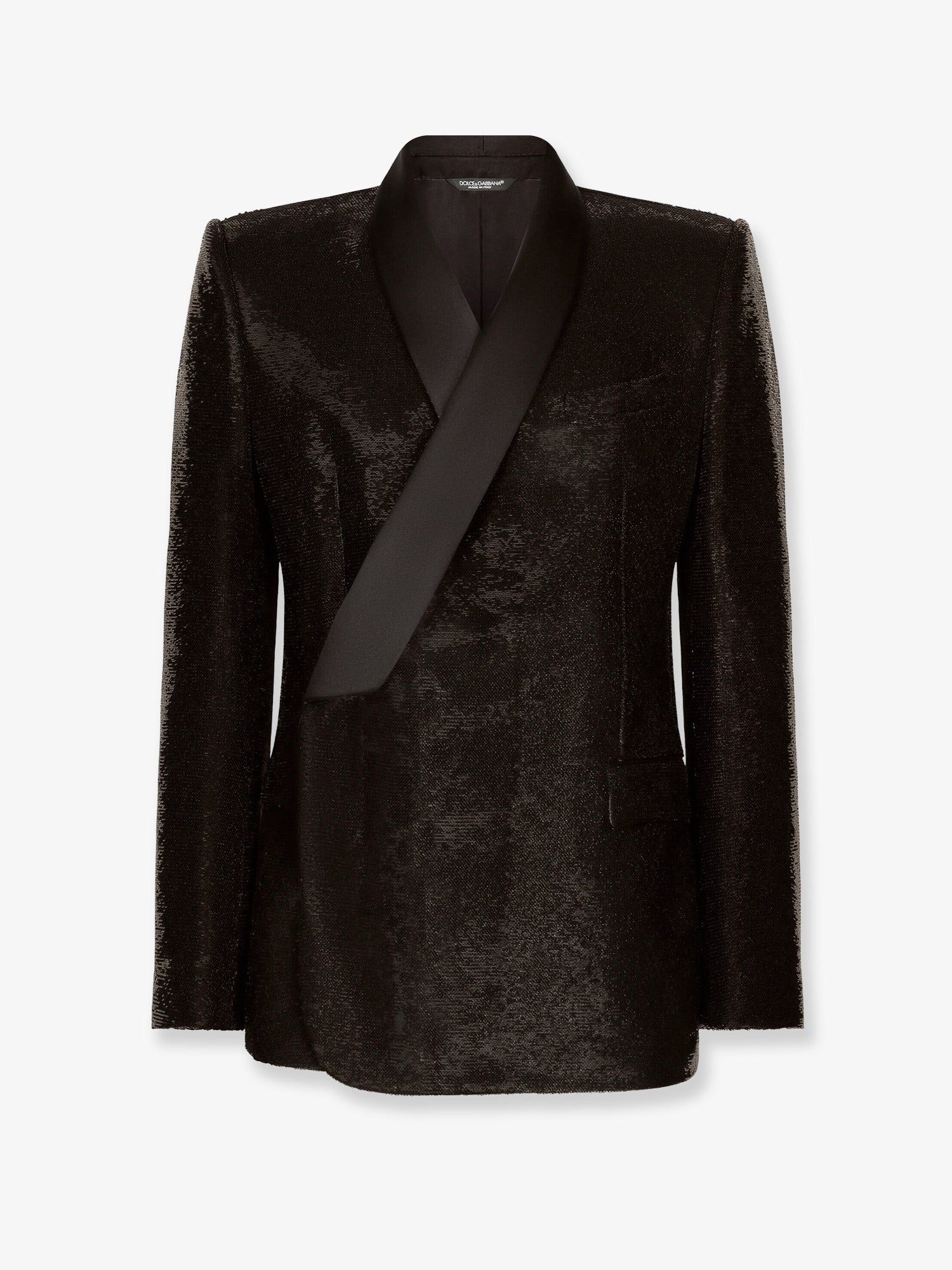 Dolce & Gabbana Siciliatuxedo Blazer With All-over Sequin Pattern