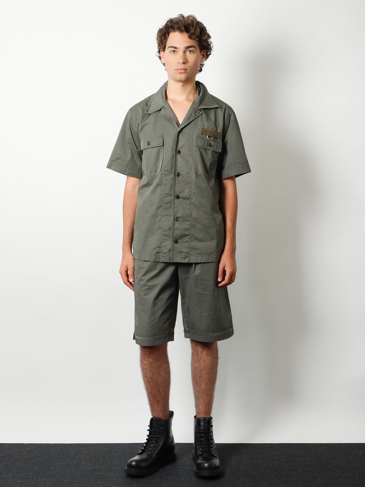 Dolce & Gabbana Cotton Shirt With Logo Patch