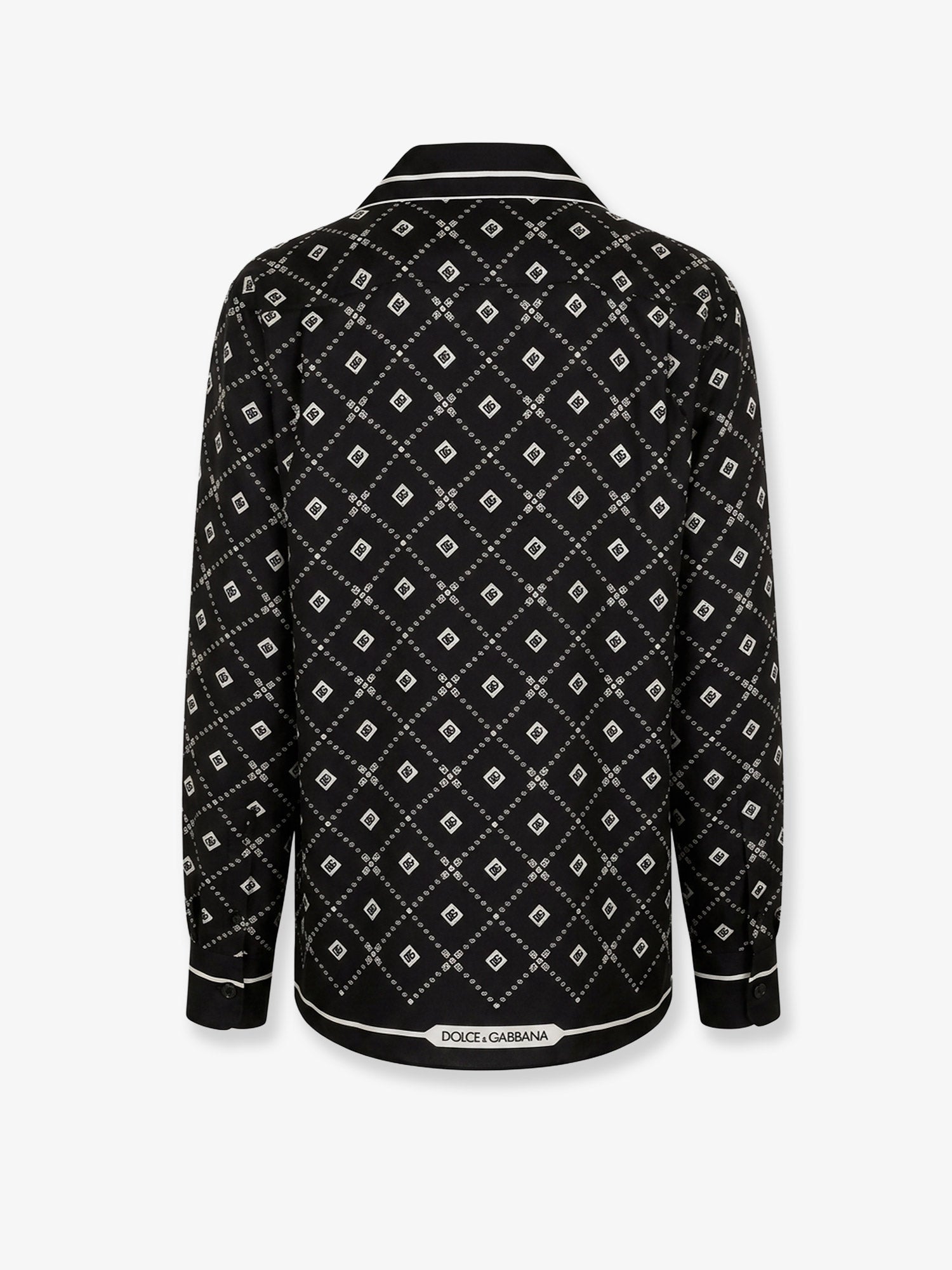 Dolce & Gabbana Silk Shirt With All-over Logo Print