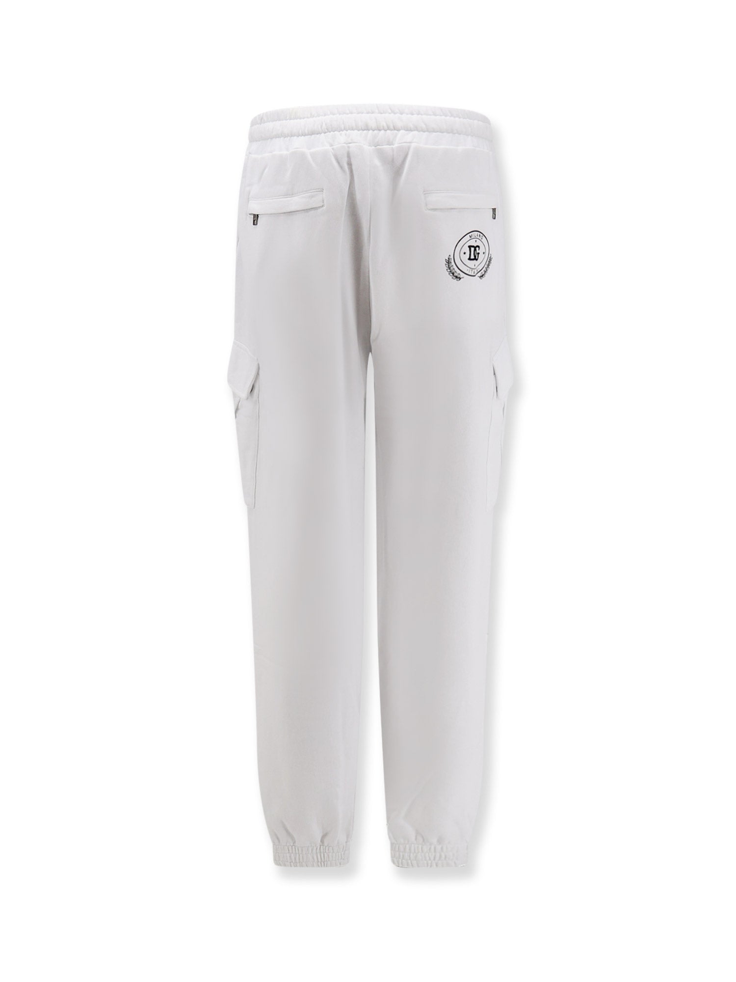 Dolce & Gabbana Cotton Trousers With Embroidered Logo On The Back