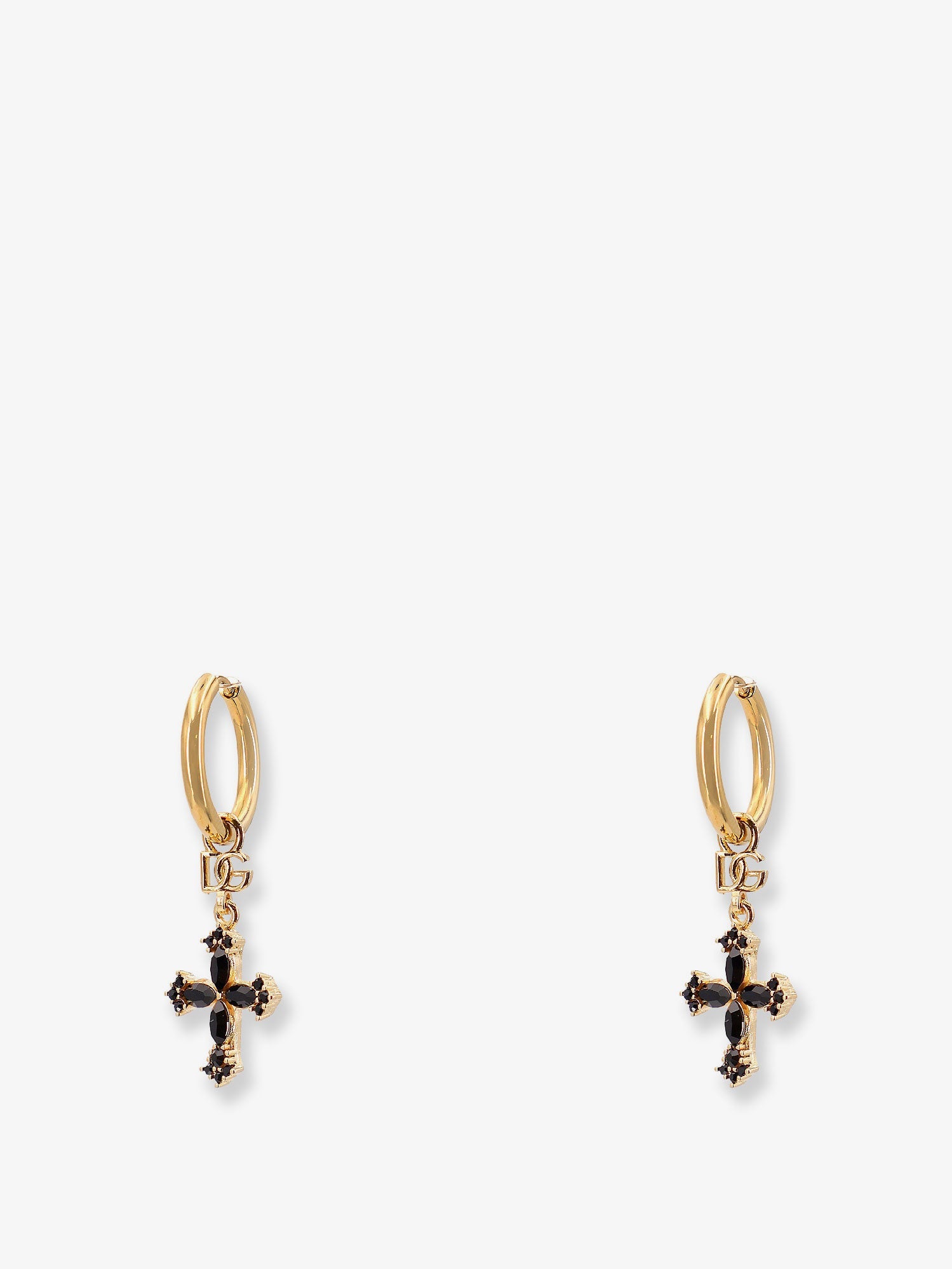 Dolce & Gabbana Brass Earrings With Rhinestones