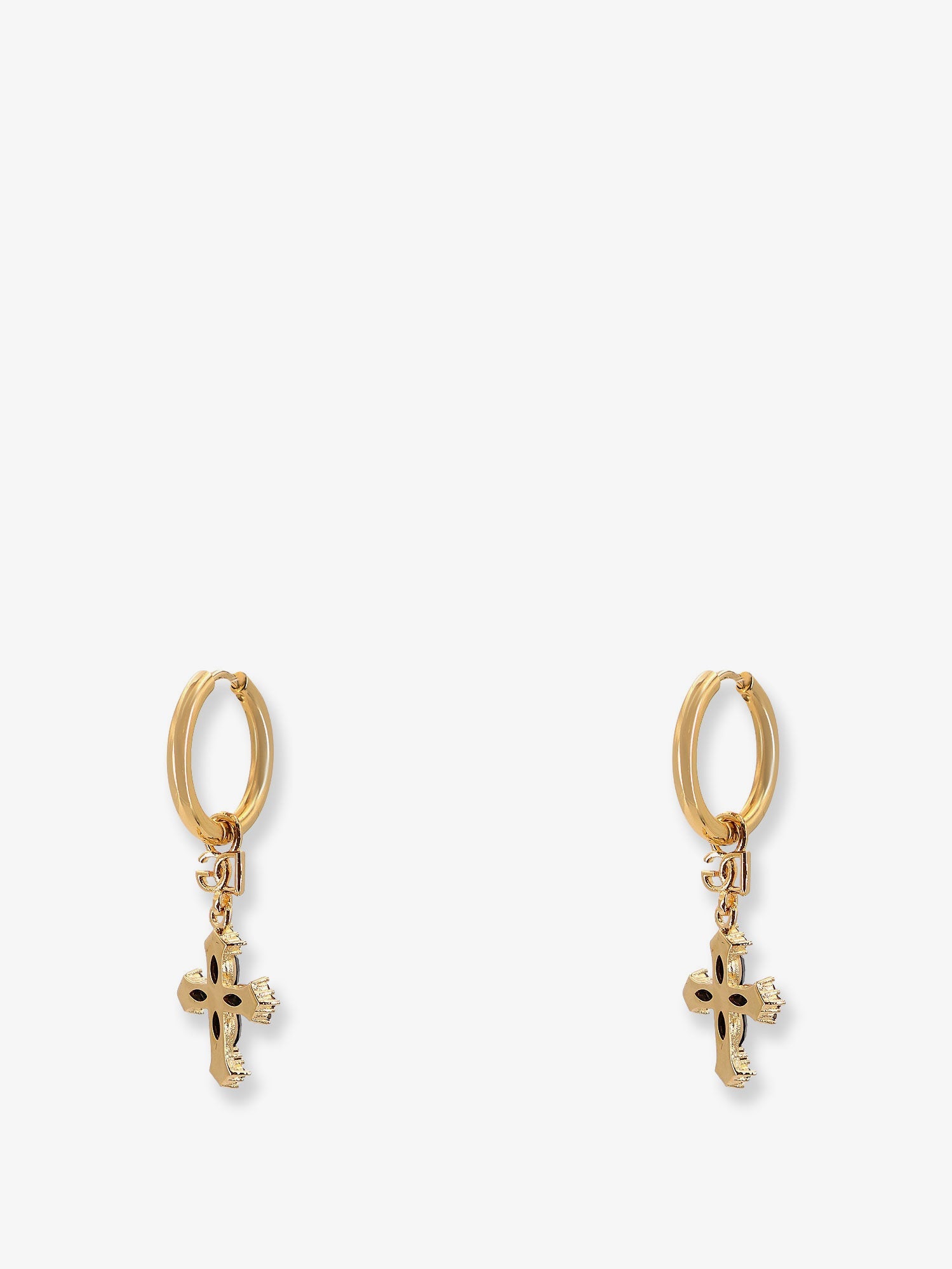 Dolce & Gabbana Brass Earrings With Rhinestones