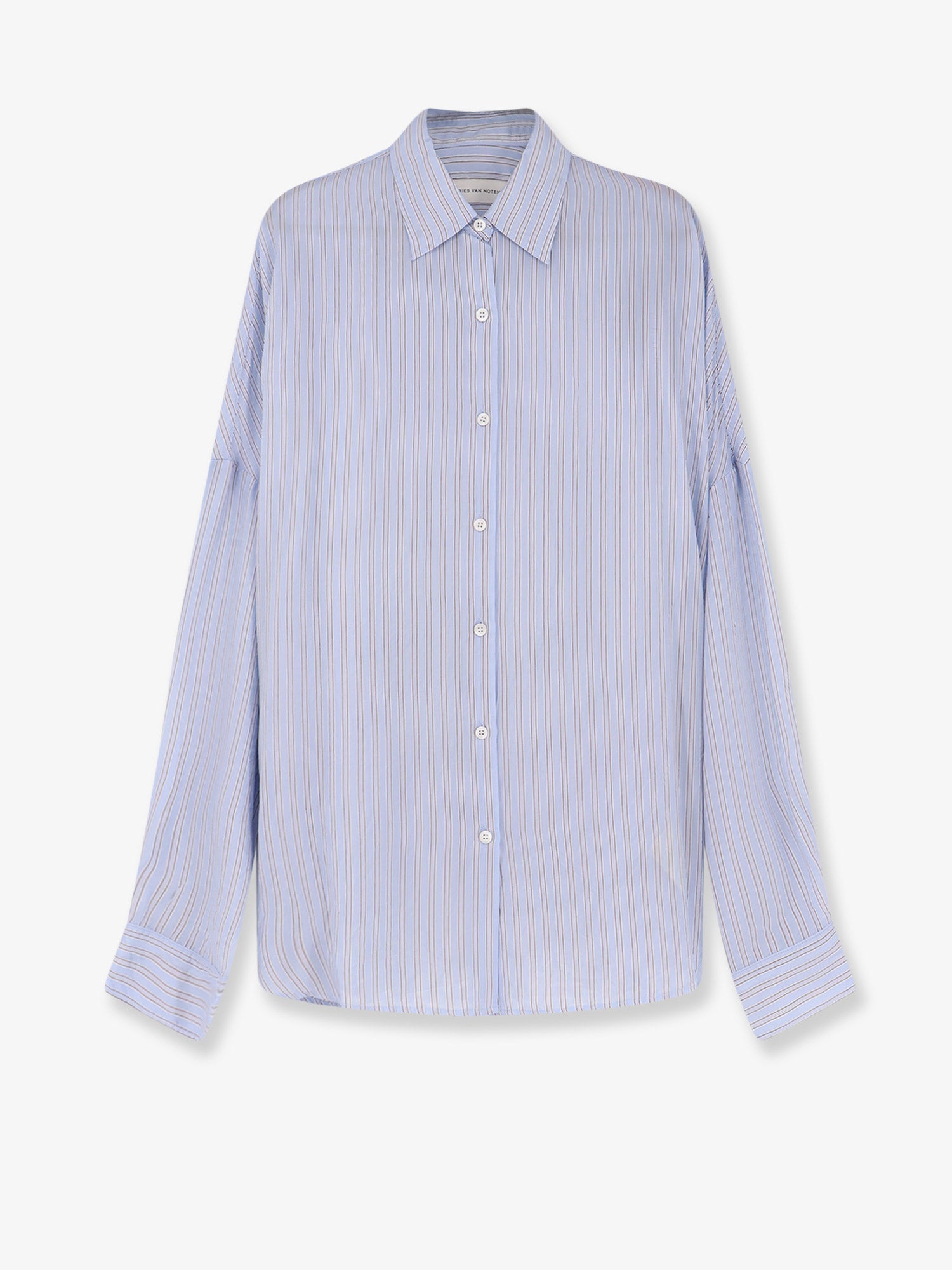 Dries Van Noten Casia Cupro Shirt With Striped Pattern