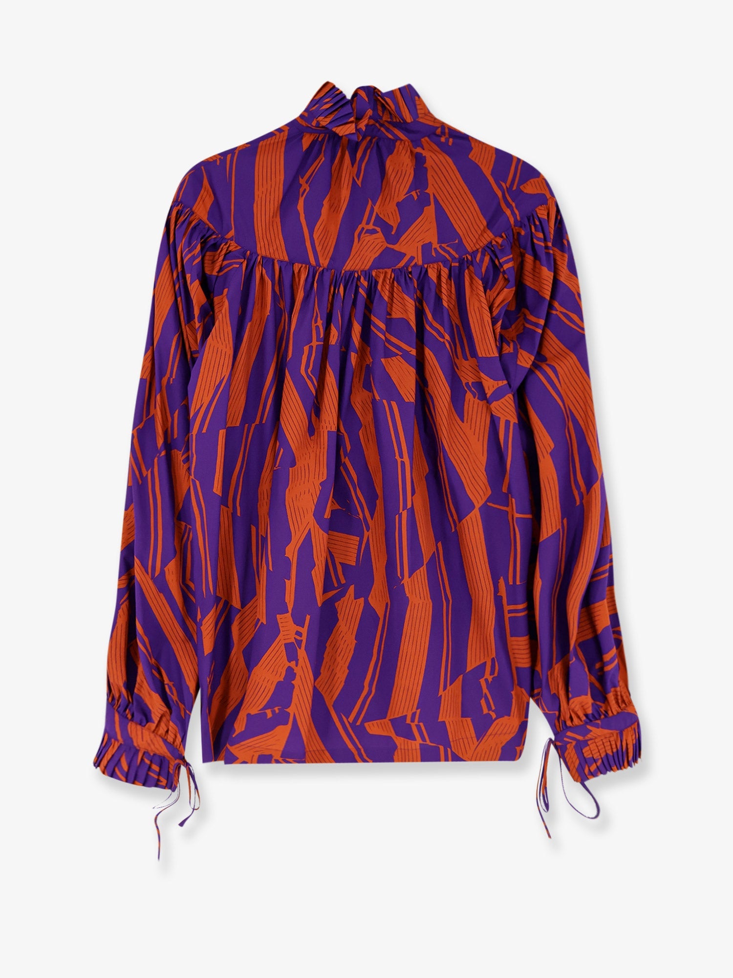 Dries Van Noten Catya Cotton Shirt With Crushed Stripe Print