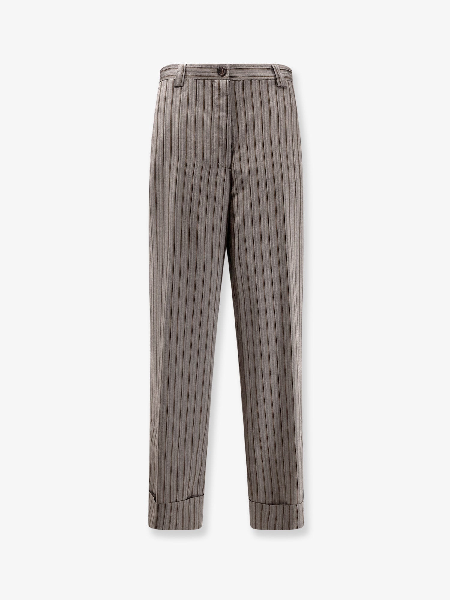 Dries Van Noten Pakora Viscose Trousers With Striped Motif
