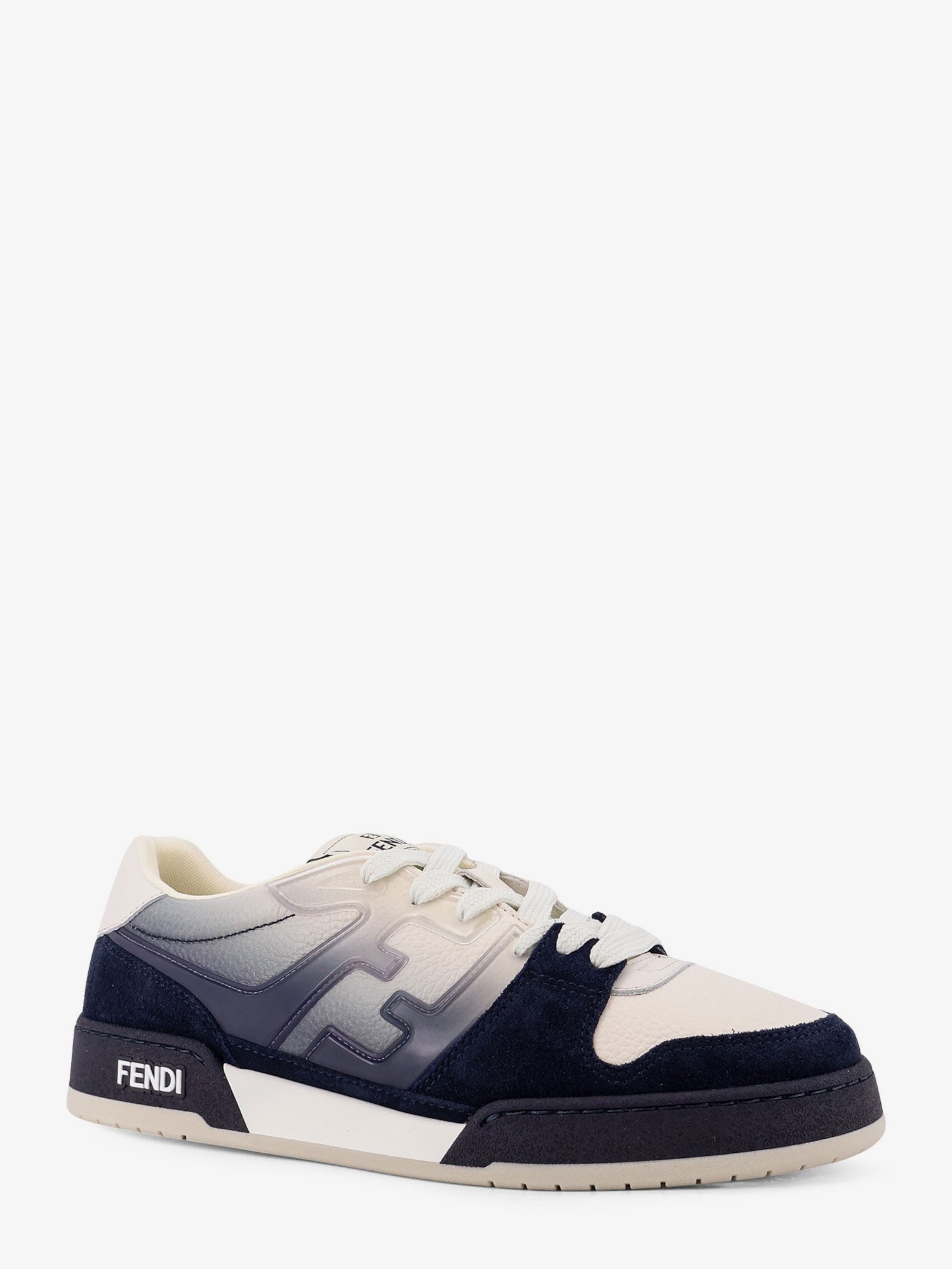 Fendi Match Leather Sneakers With Suede Inserts