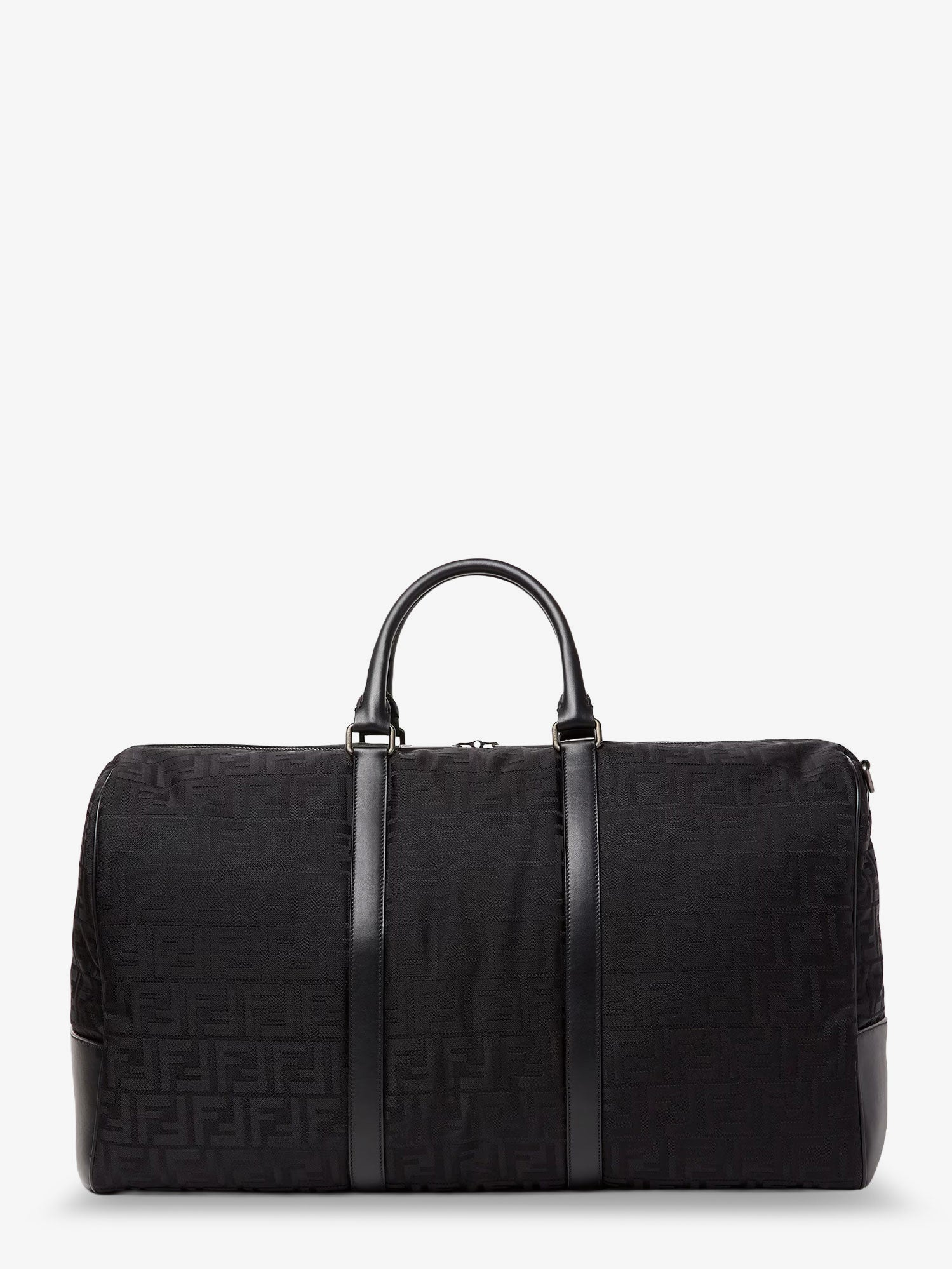 Fendi Ff Nylon Duffel Bag With Leather Inserts