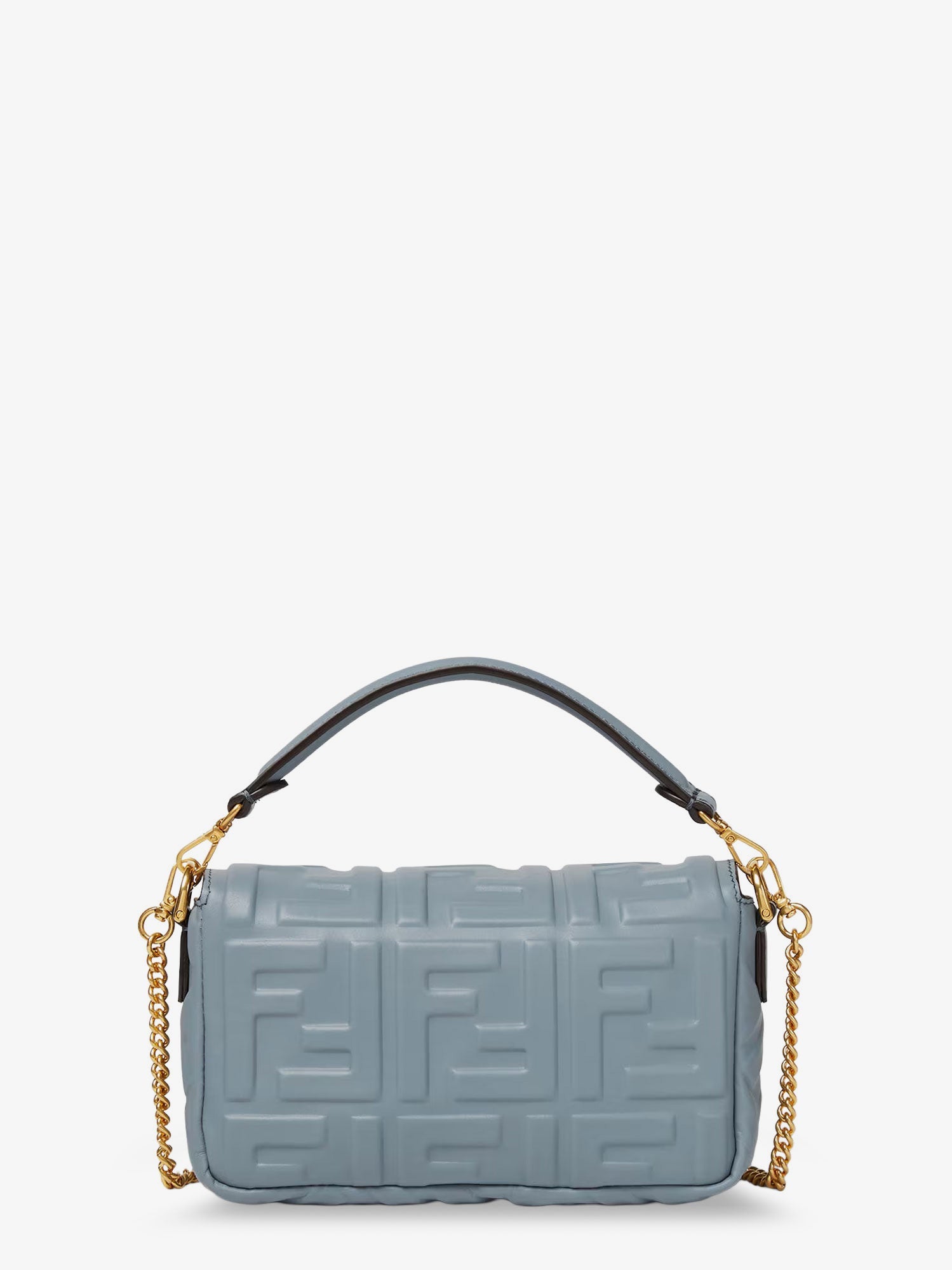 Fendi Baguette Mini Leather Crossbody Bag With Embossed Ff Motif