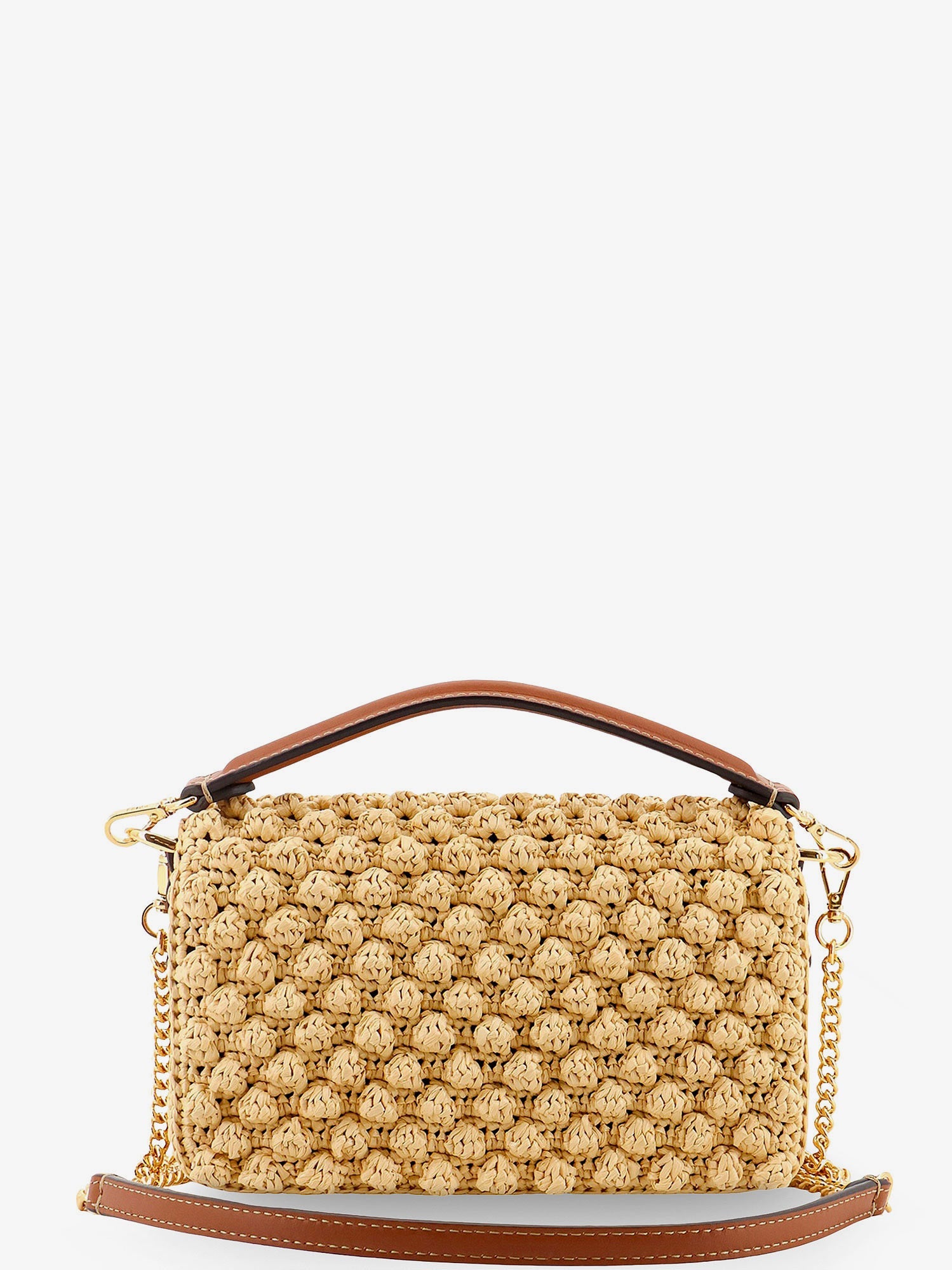 Fendi Baguette® Mini Raffia Crossbody Bag