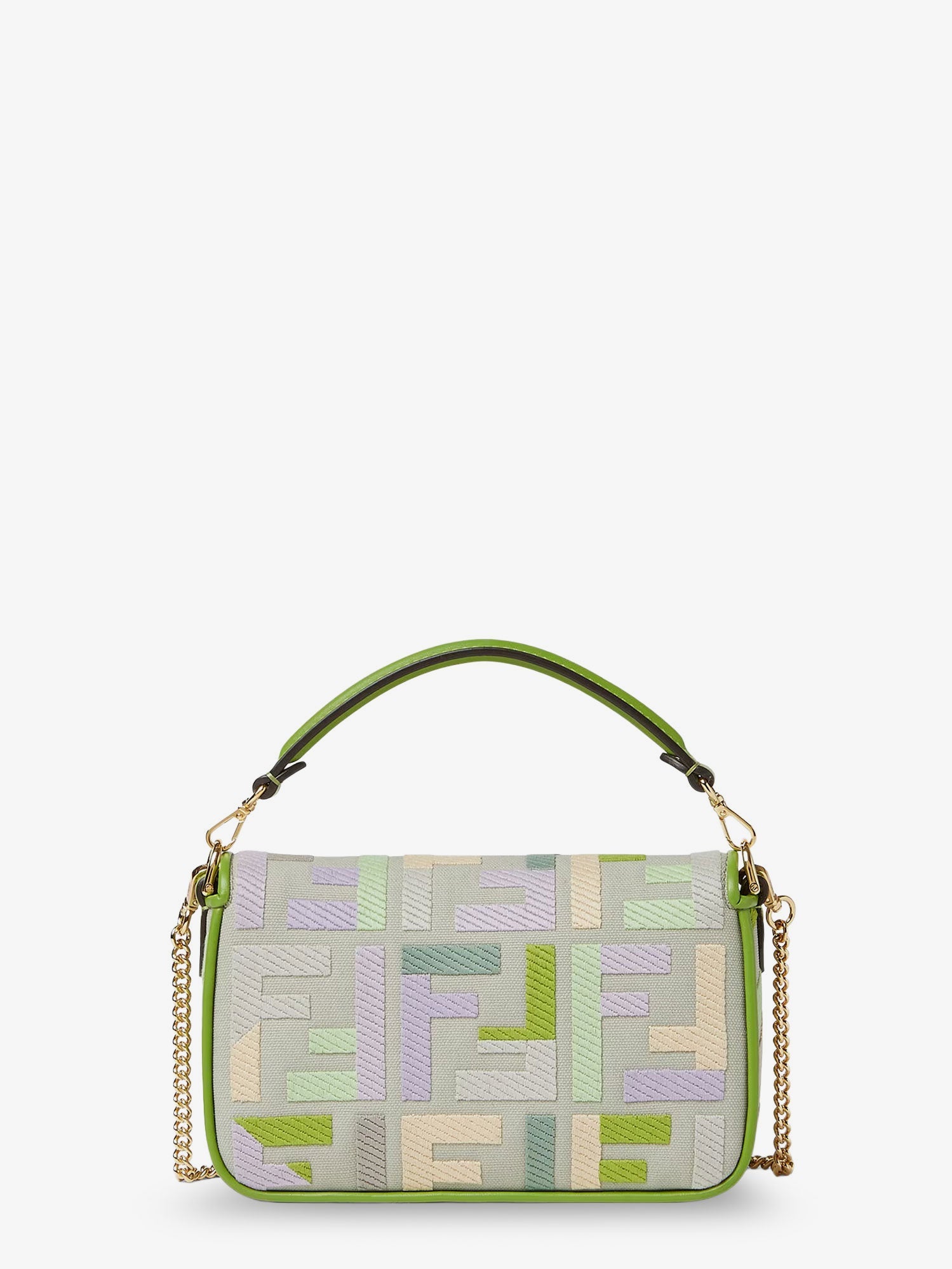 Fendi Baguette Mini Multicolored Ff Fabric Crossbody Bag