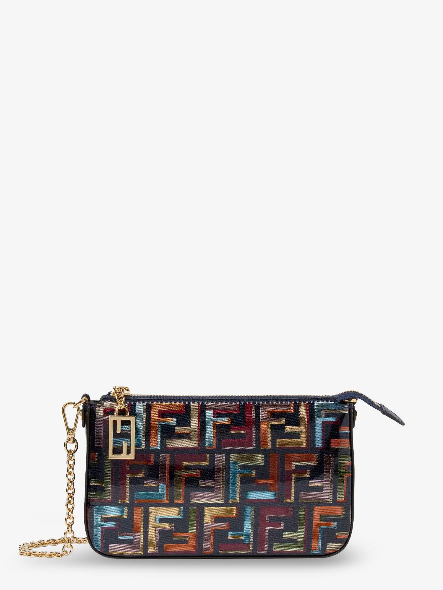 Fendi Baguette Ff Fabric Clutch Bag