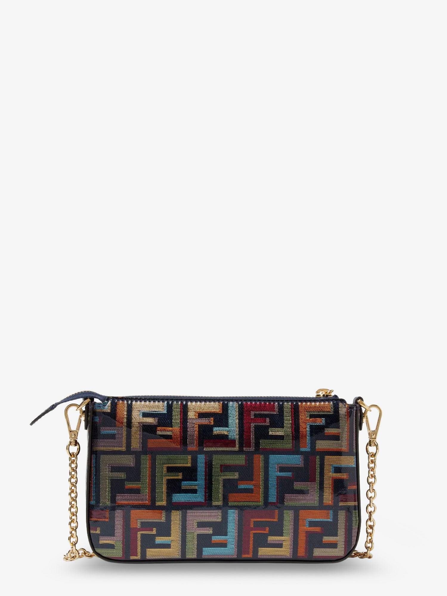 Fendi Baguette Ff Fabric Clutch Bag