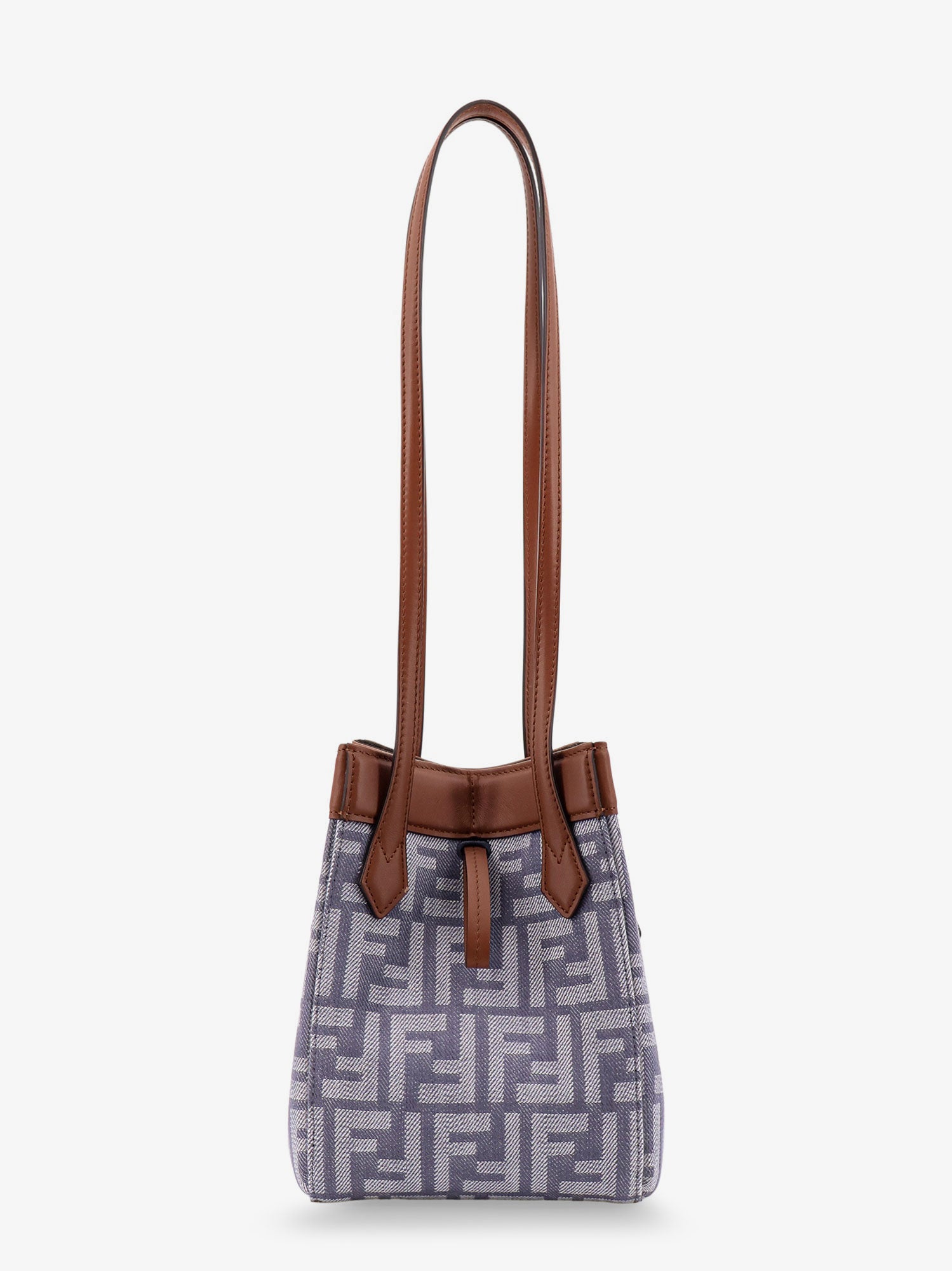 Fendi Origami Mini Ff Jacquard Fabric And Leather Shoulder Bag