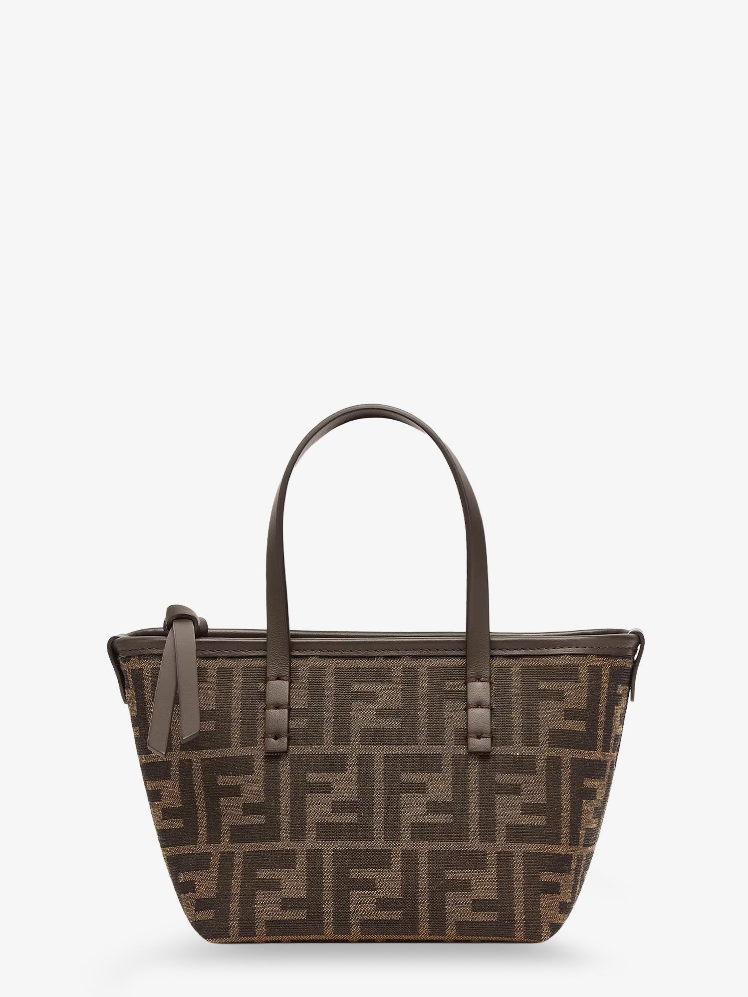 Fendi Mini Roll Ff Jacquard Fabric Crossbody Bag