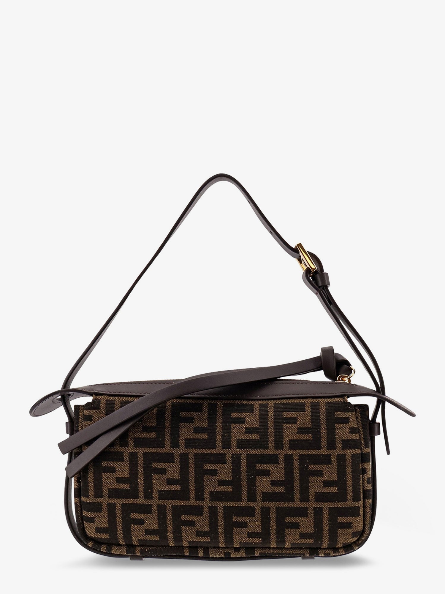Fendi Simply Fendi Mini Ffjacquard Fabric Shoulder Bag