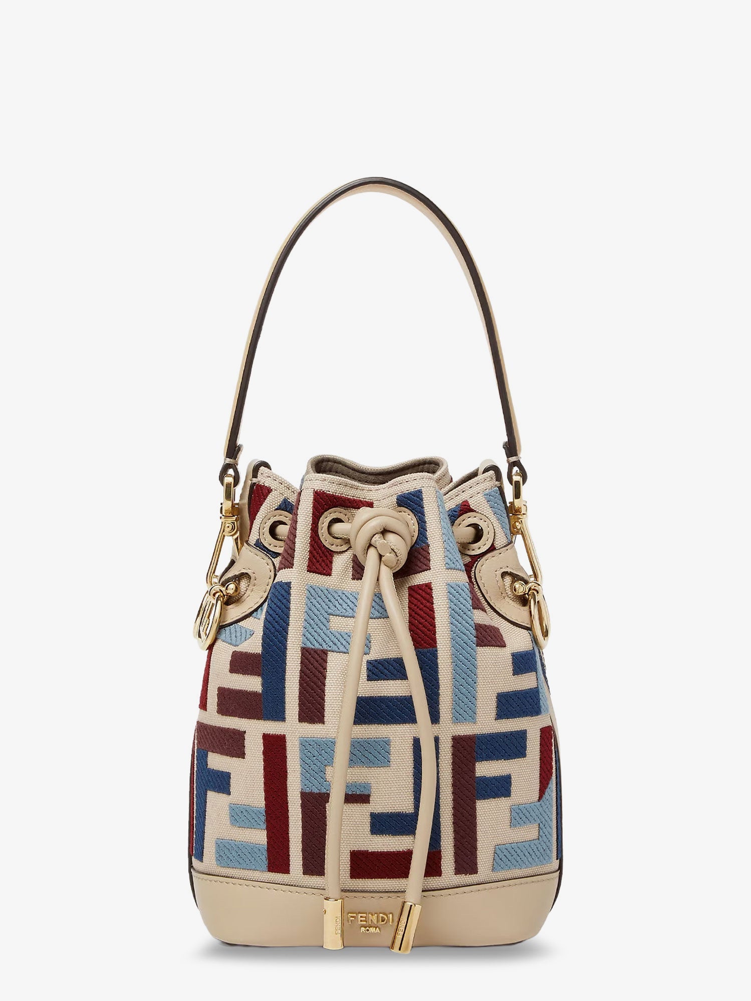 Fendi Mon Tresor Crossbody Bag With Multicolor Ff Embroidery