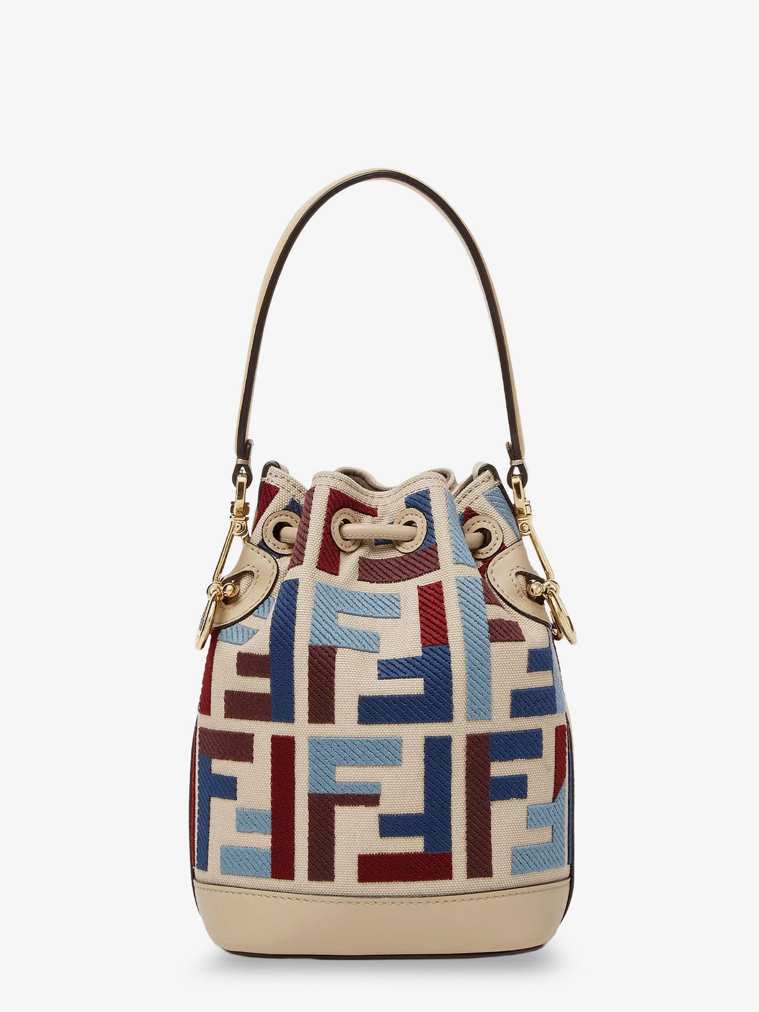 Fendi Mon Tresor Crossbody Bag With Multicolor Ff Embroidery