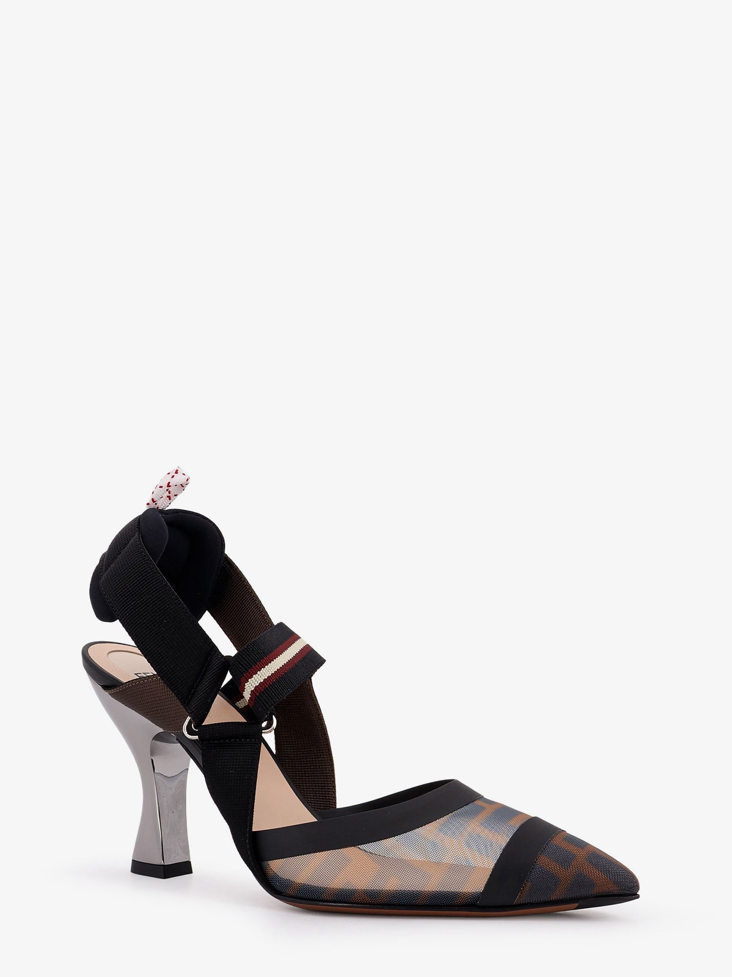 Fendi Colibrì Technical Mesh Slingback With Ff Print