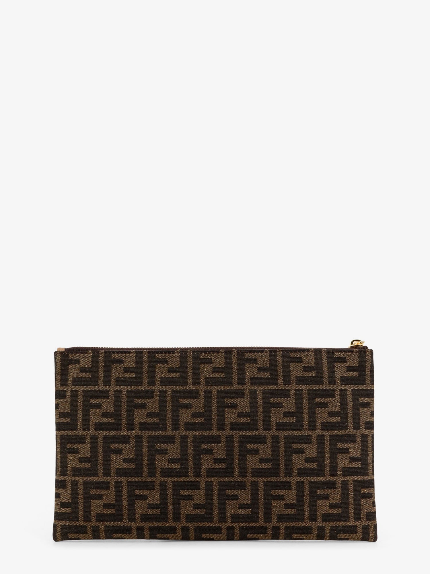 Fendi Medium Flat Ff Jacquard Fabric Pochette