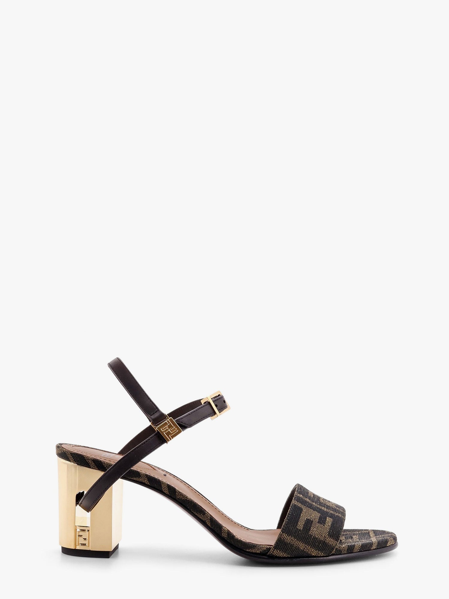 Fendi Delfina Ff Fabric Sandals