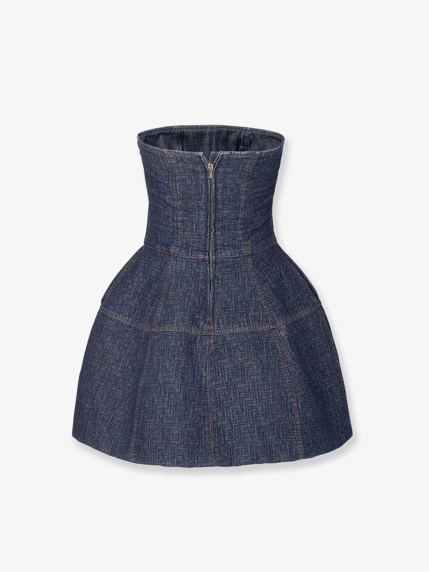 Fendi Padded Denim Mini Dress