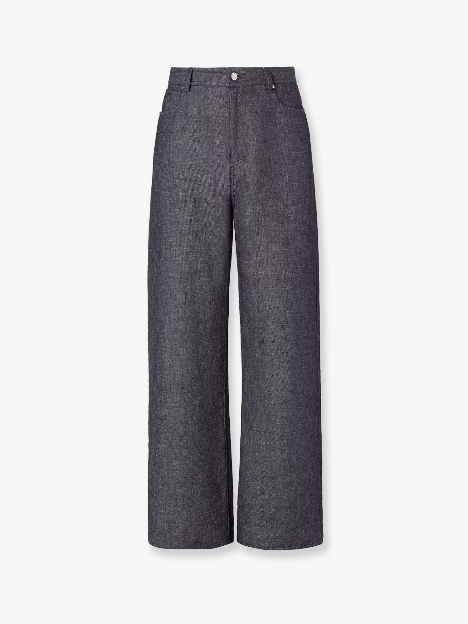 Fendi Relaxed Linen, Cotton And Silk Jeans