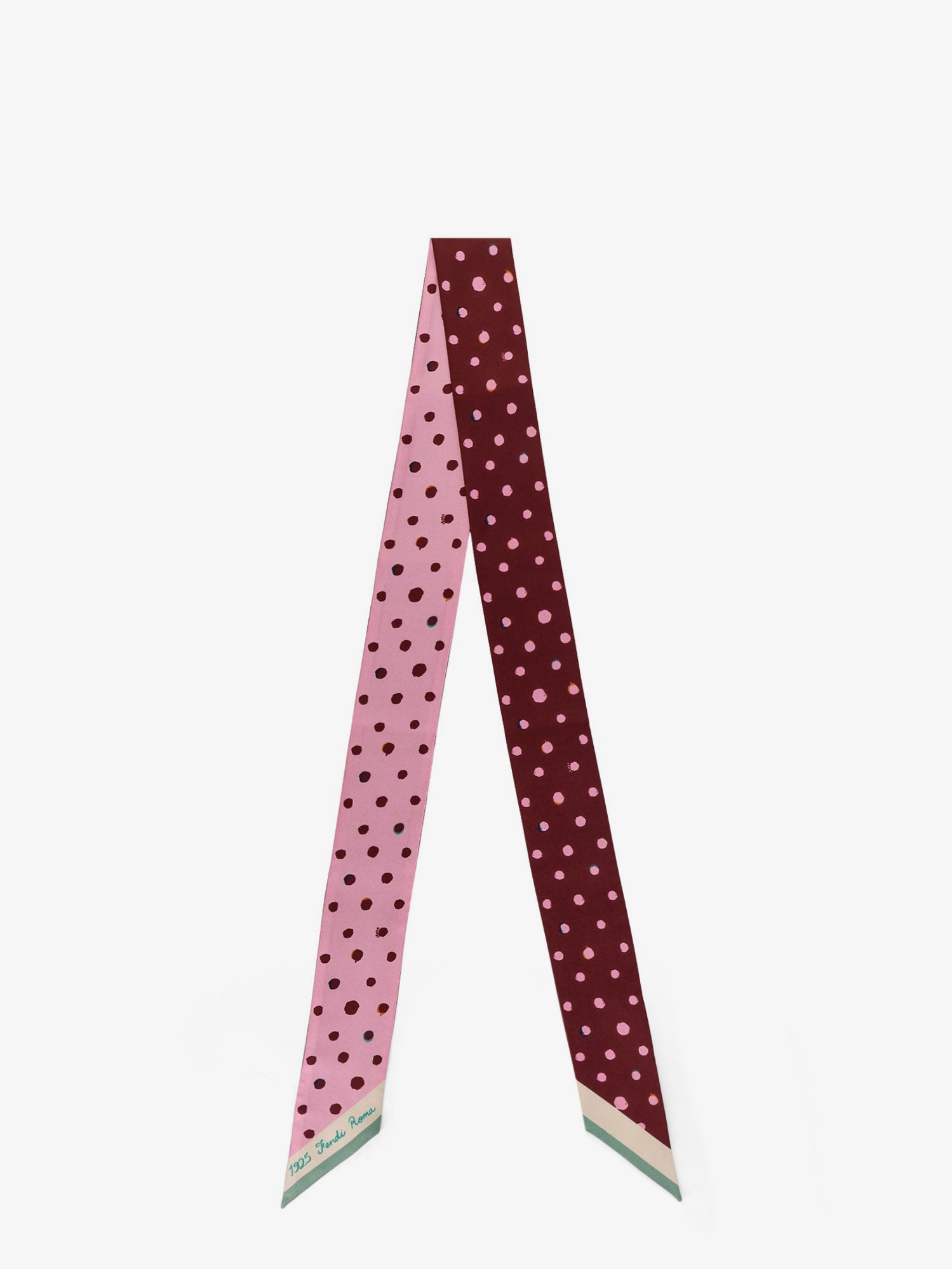 Fendi Silk Wrappy Bandeau With Falena Dots Motif