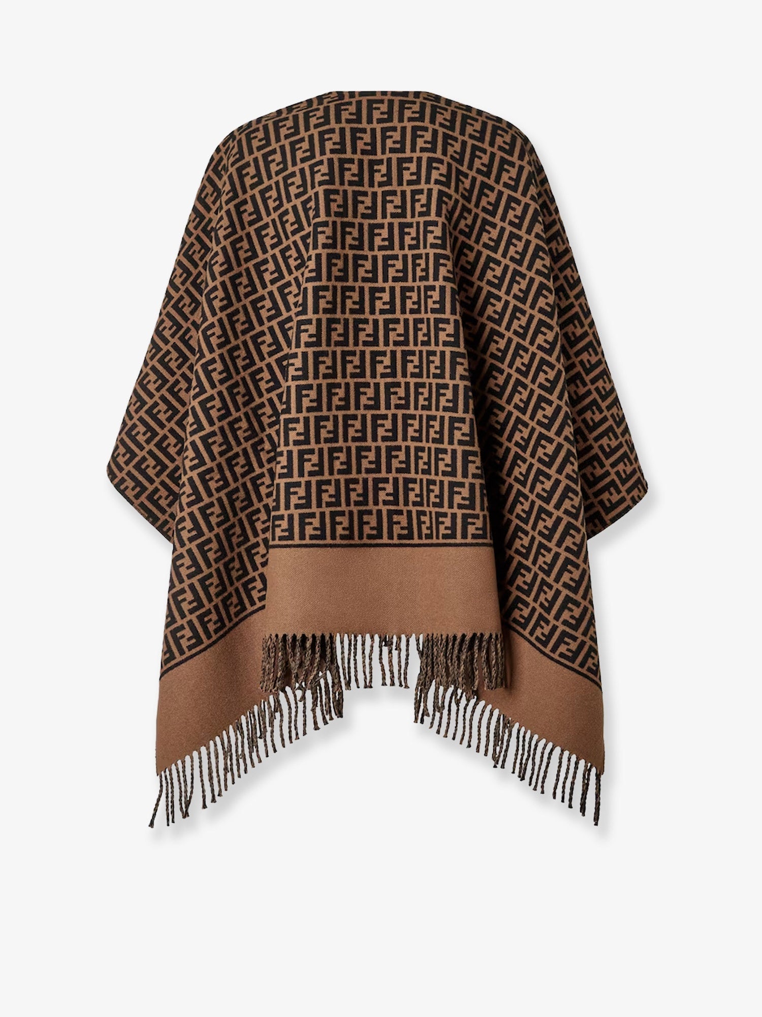 Fendi Ff Virgin Wool And Cashmere Poncho