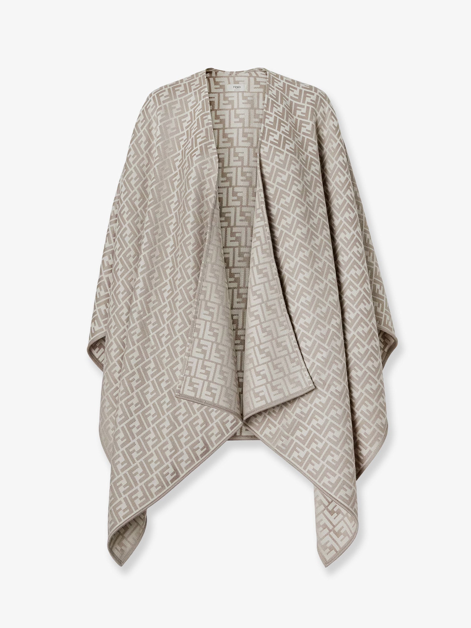 Fendi Ff Silk And Wool Poncho