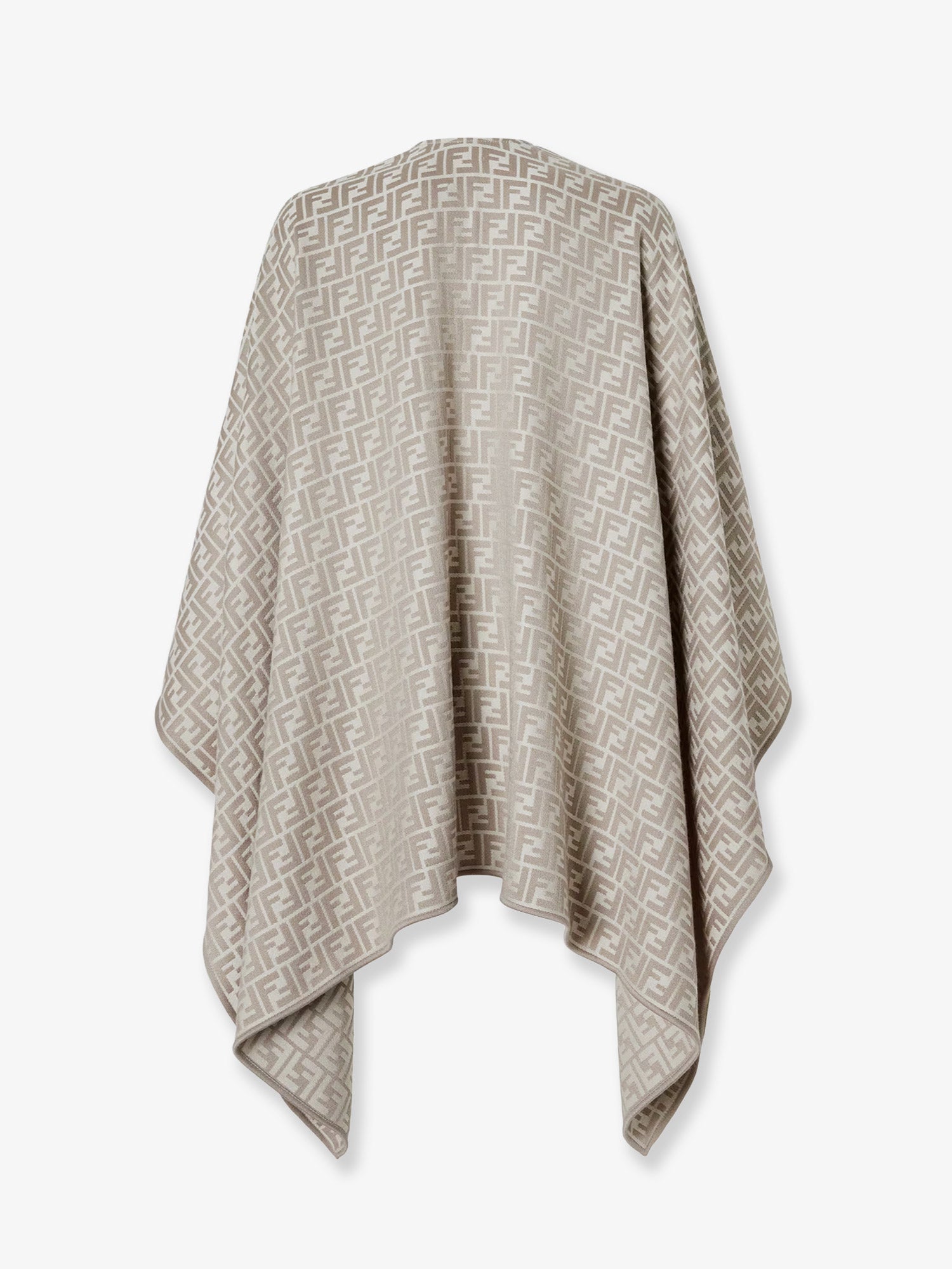 Fendi Ff Silk And Wool Poncho