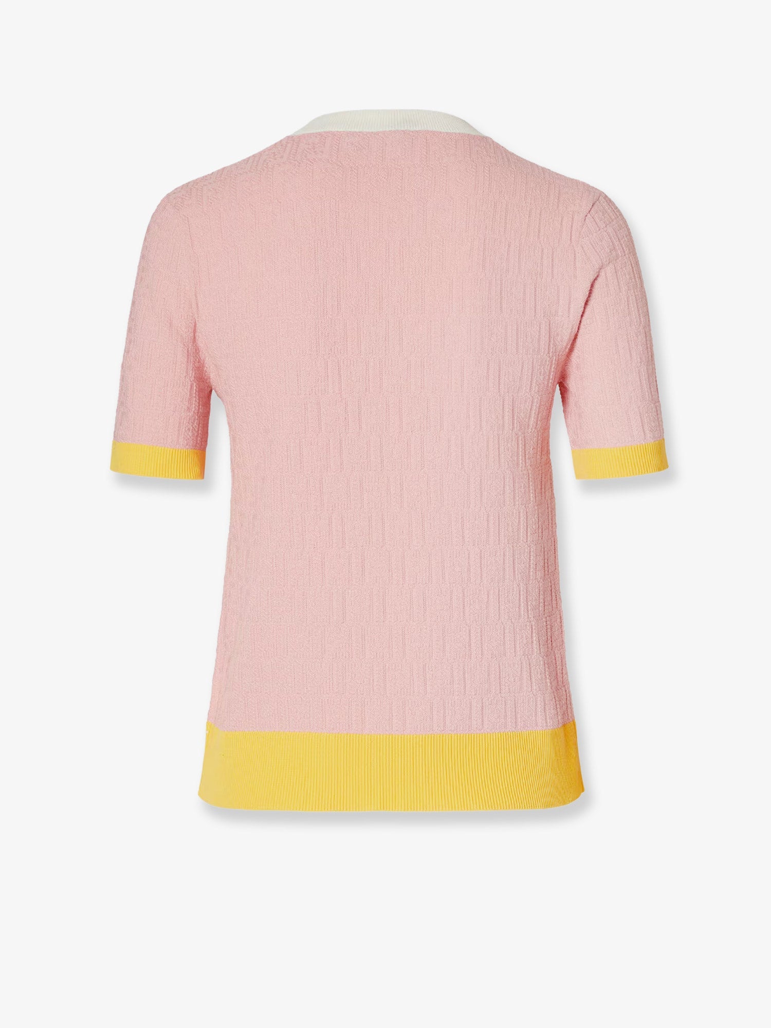 Fendi Cotton And Silk Sweater With All-over Ff Motif