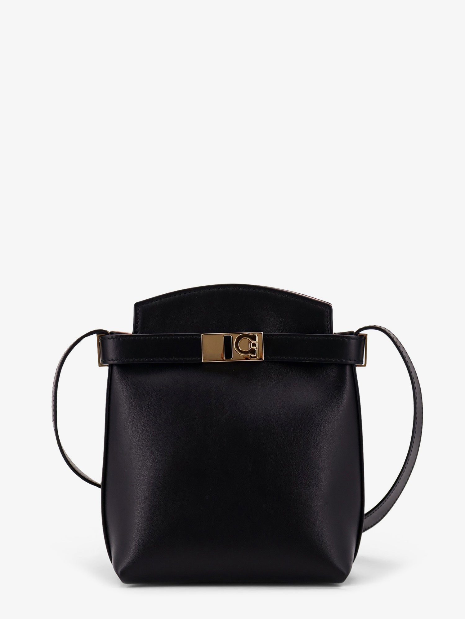 Ferragamo Leather Crossbody Bag With Gancini Detail