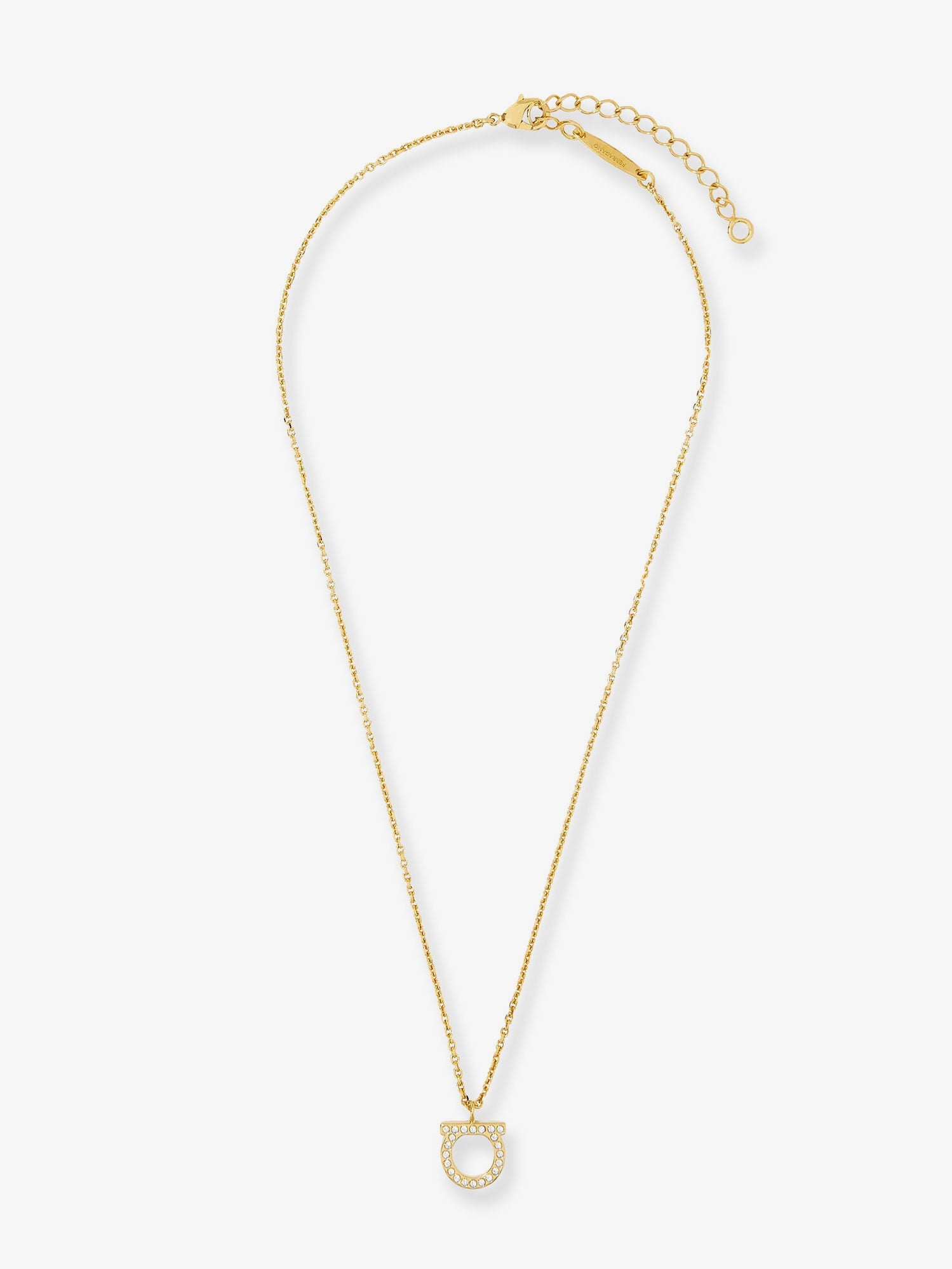 Ferragamo Brass Necklace With Gold Finishes